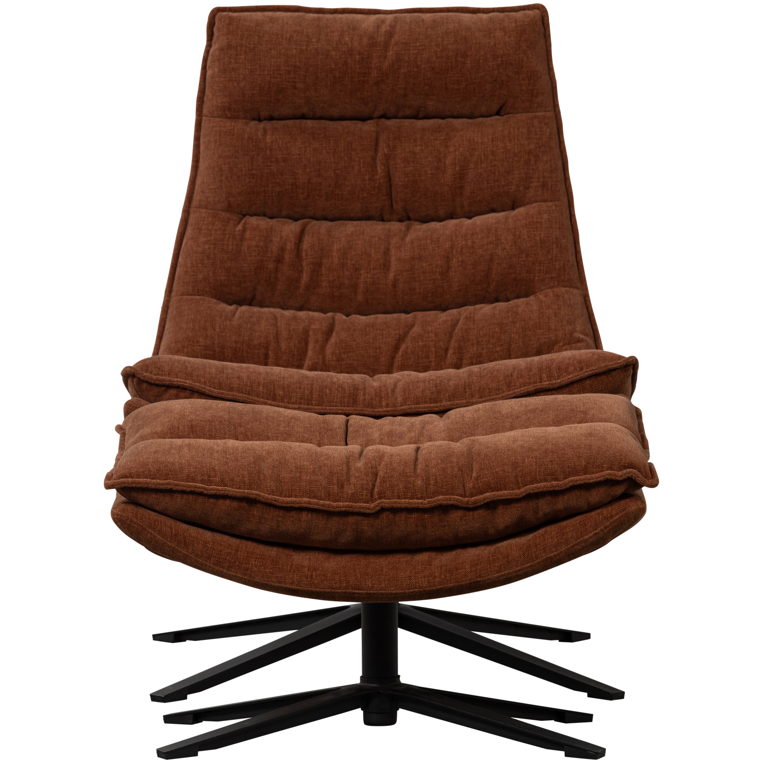 Kube draaifauteuil met hocker bruin