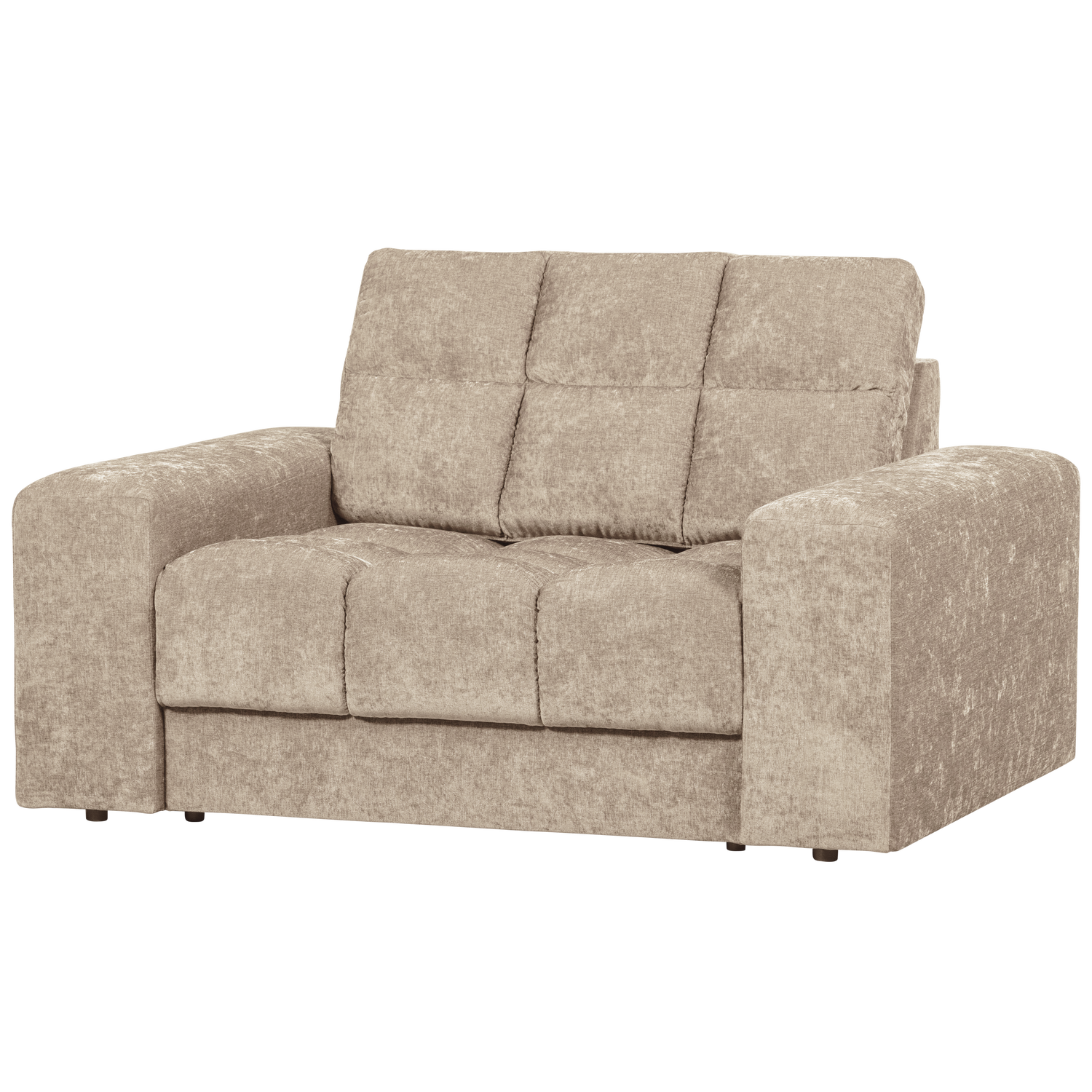 Second date loveseat velvet warmgrijs