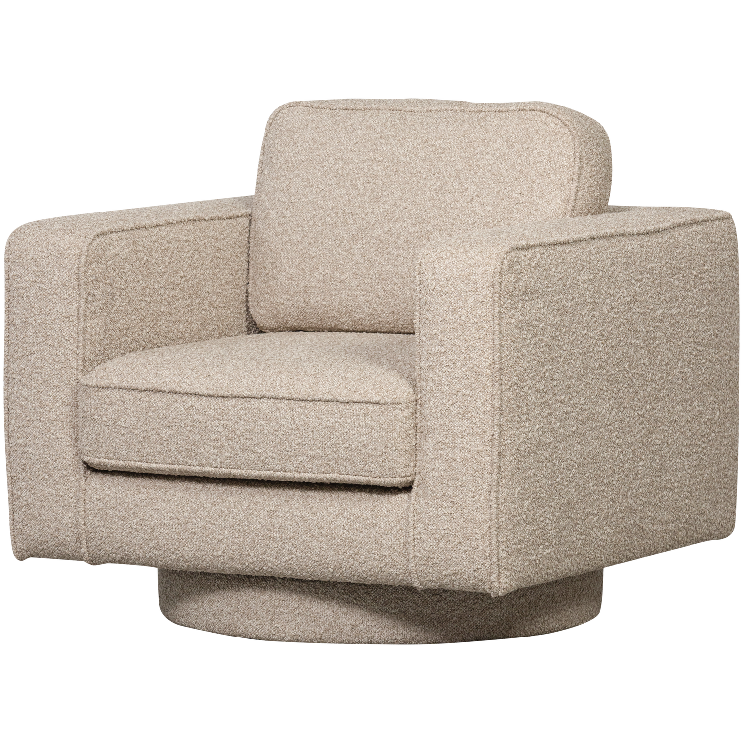Lazy draaifauteuil boucle bruin