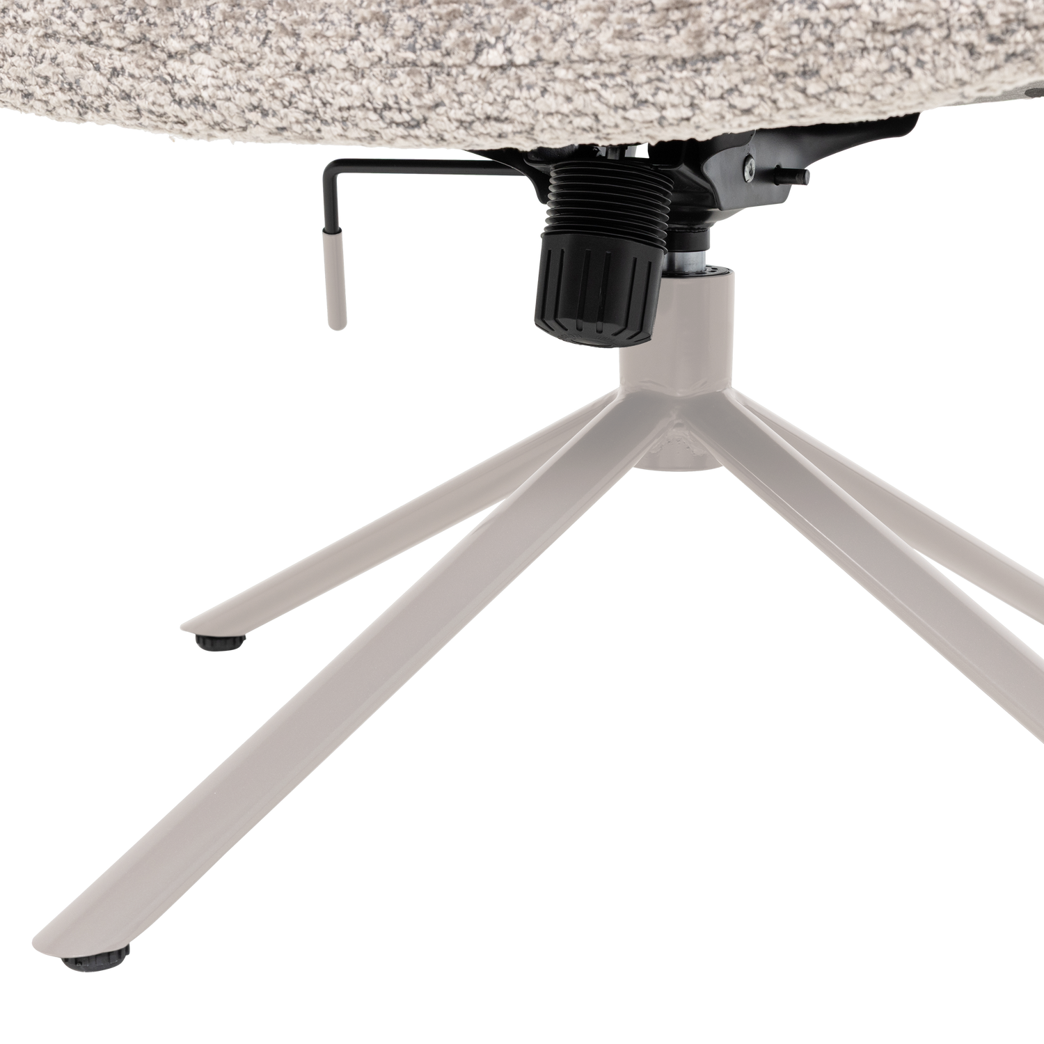 Soren verstelbare draaifauteuil wollig grijs