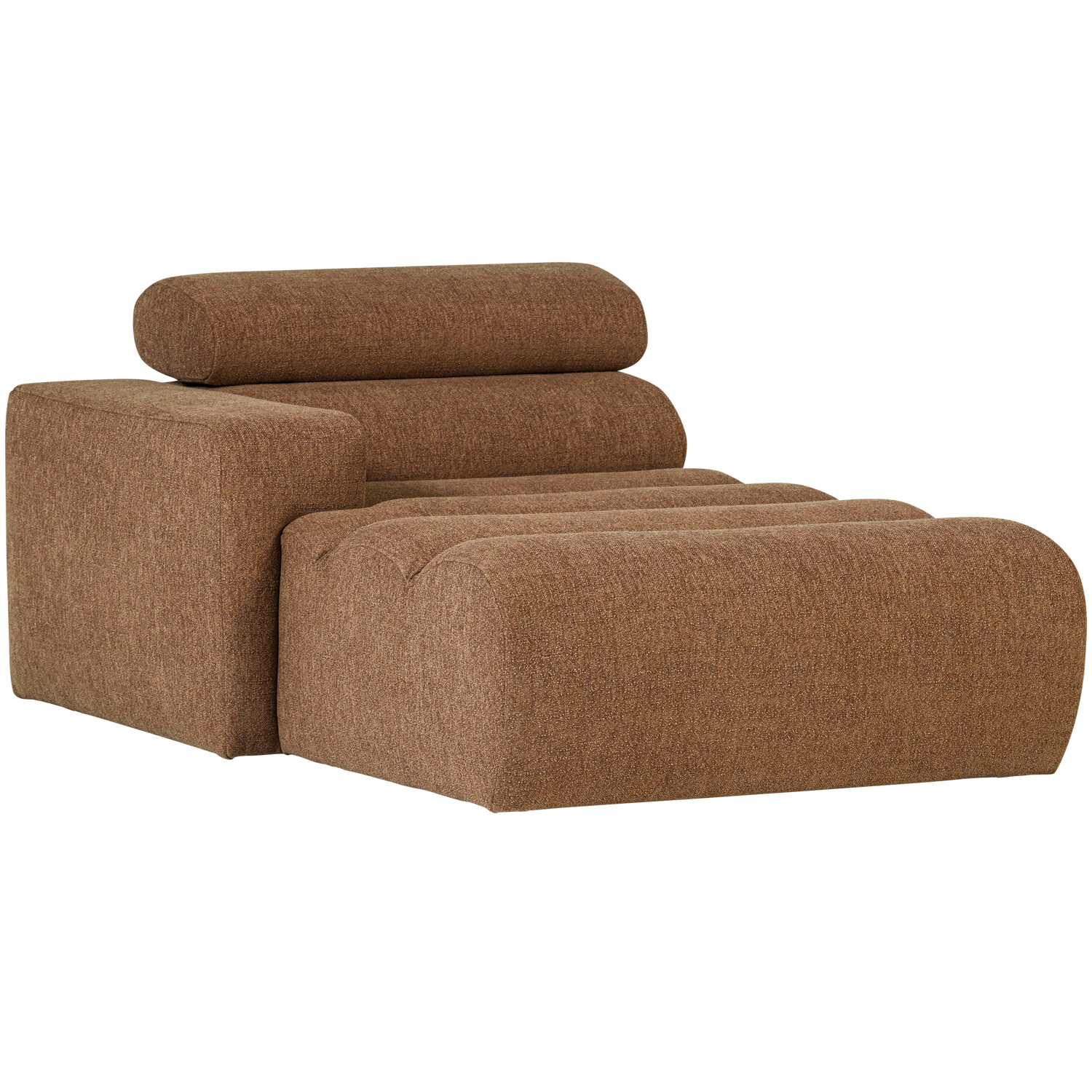 Novi chaise longue element arm links ribstof terra