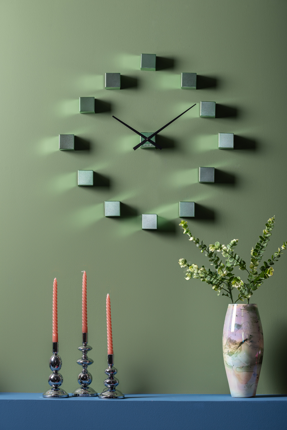 Wandklok DIY Cubic Metallic
