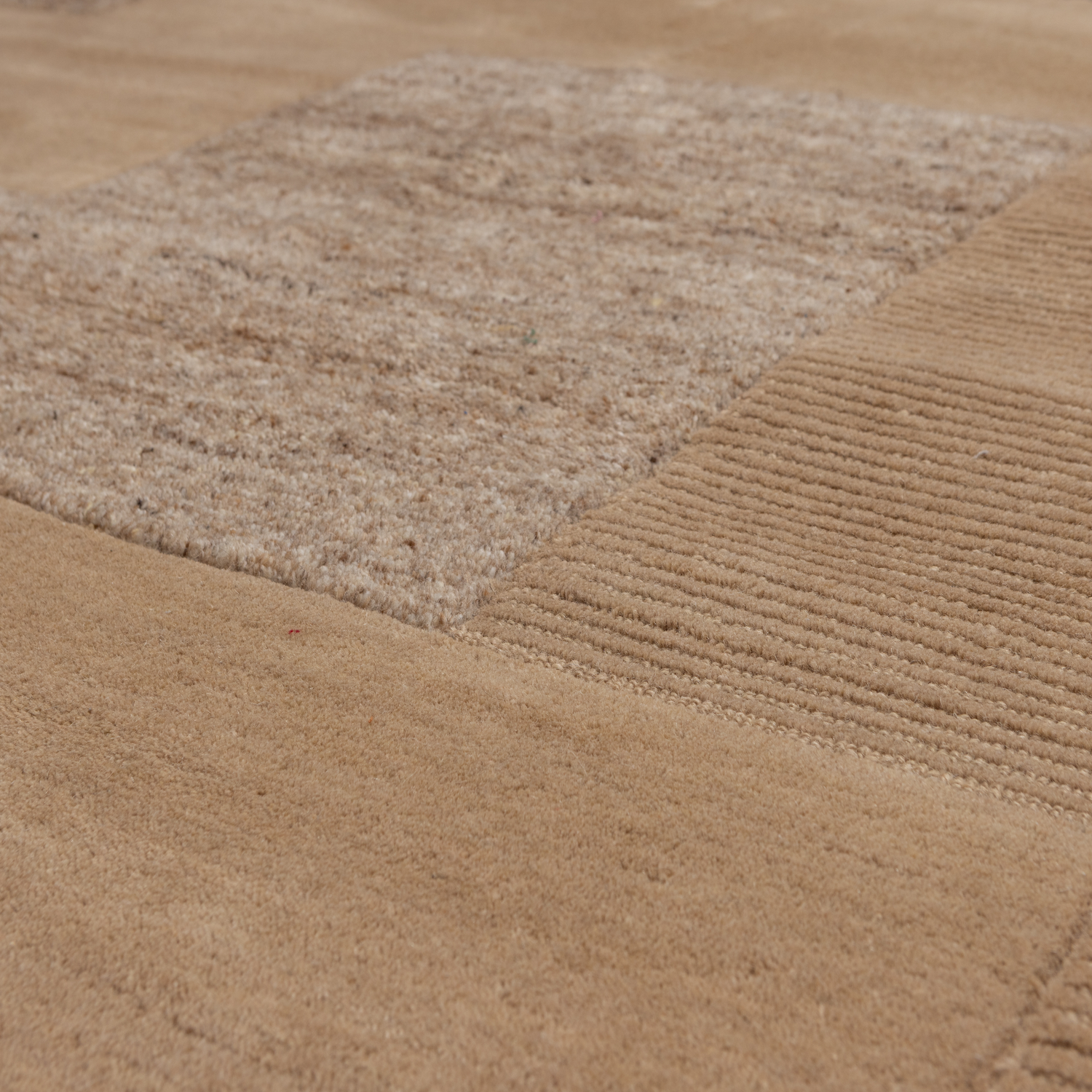 Noven handgeweven vloerkleed wol/katoen zand 170x240cm