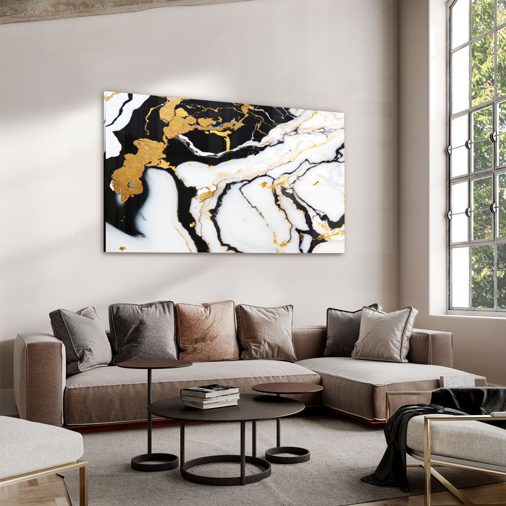 Walljar acrylglas schilderij - Broken Marble