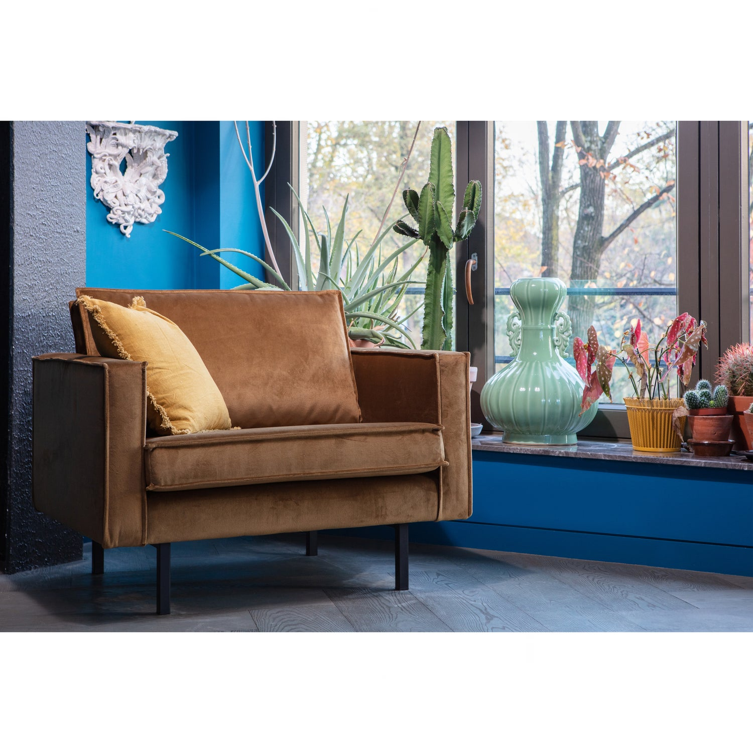 Rodeo fauteuil structure velvet frost