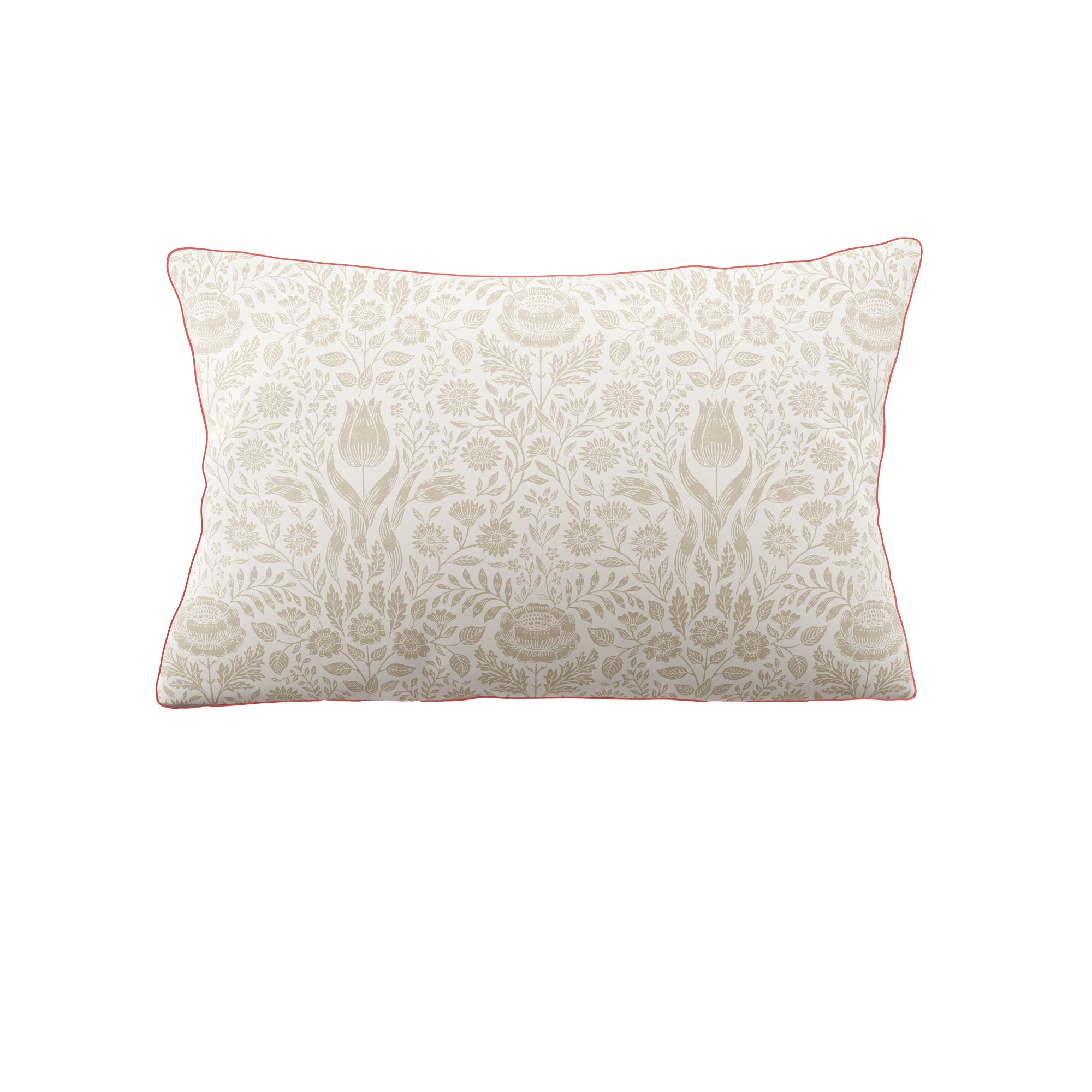 Dekbedovertrek Ashstead damask natural coral 