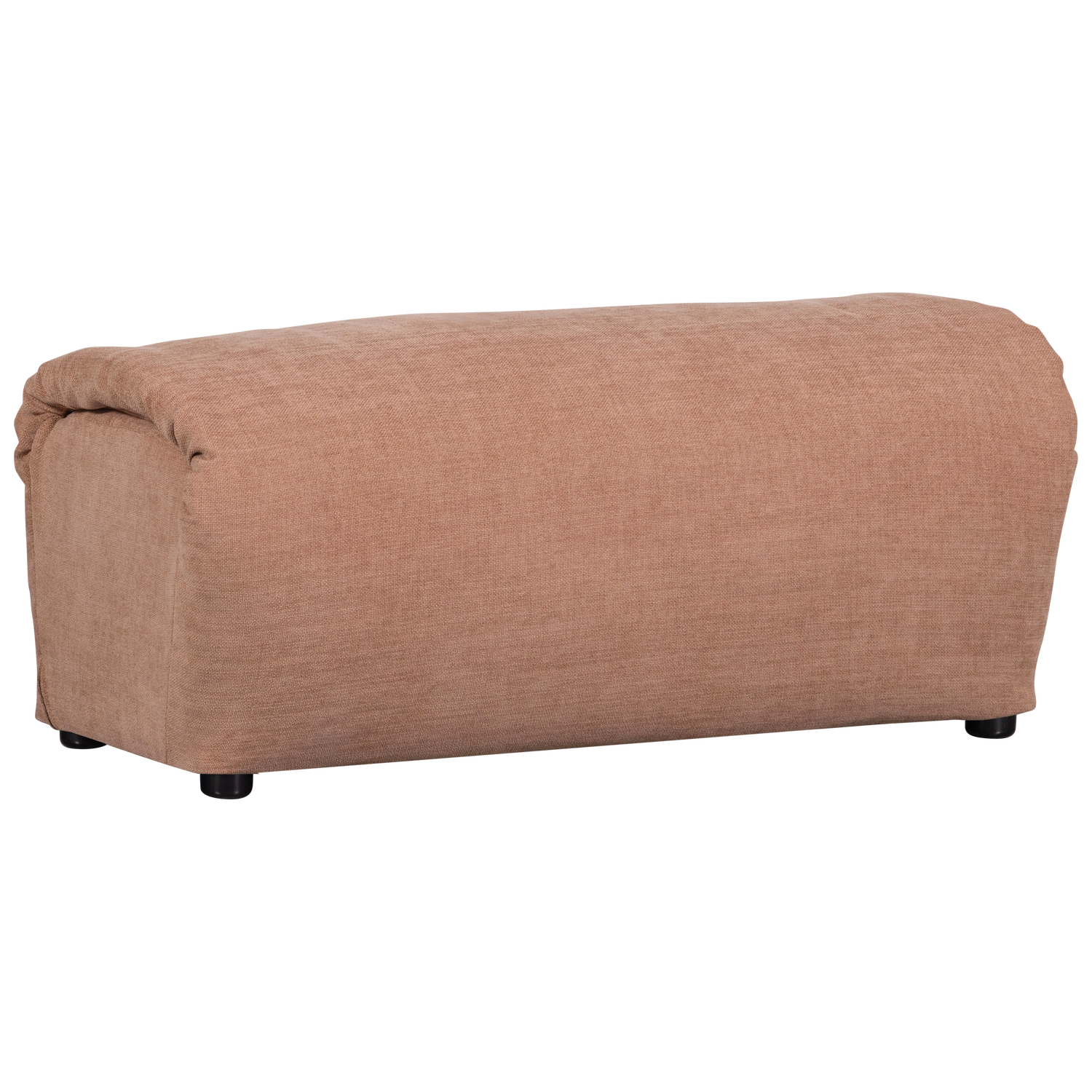 Baggy hocker geweven stof naturel melange
