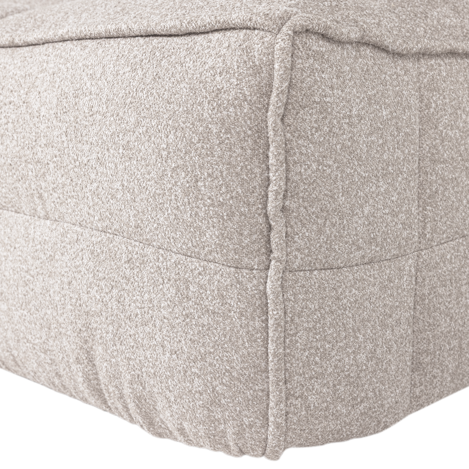 Cluster hocker velvet warm taupe