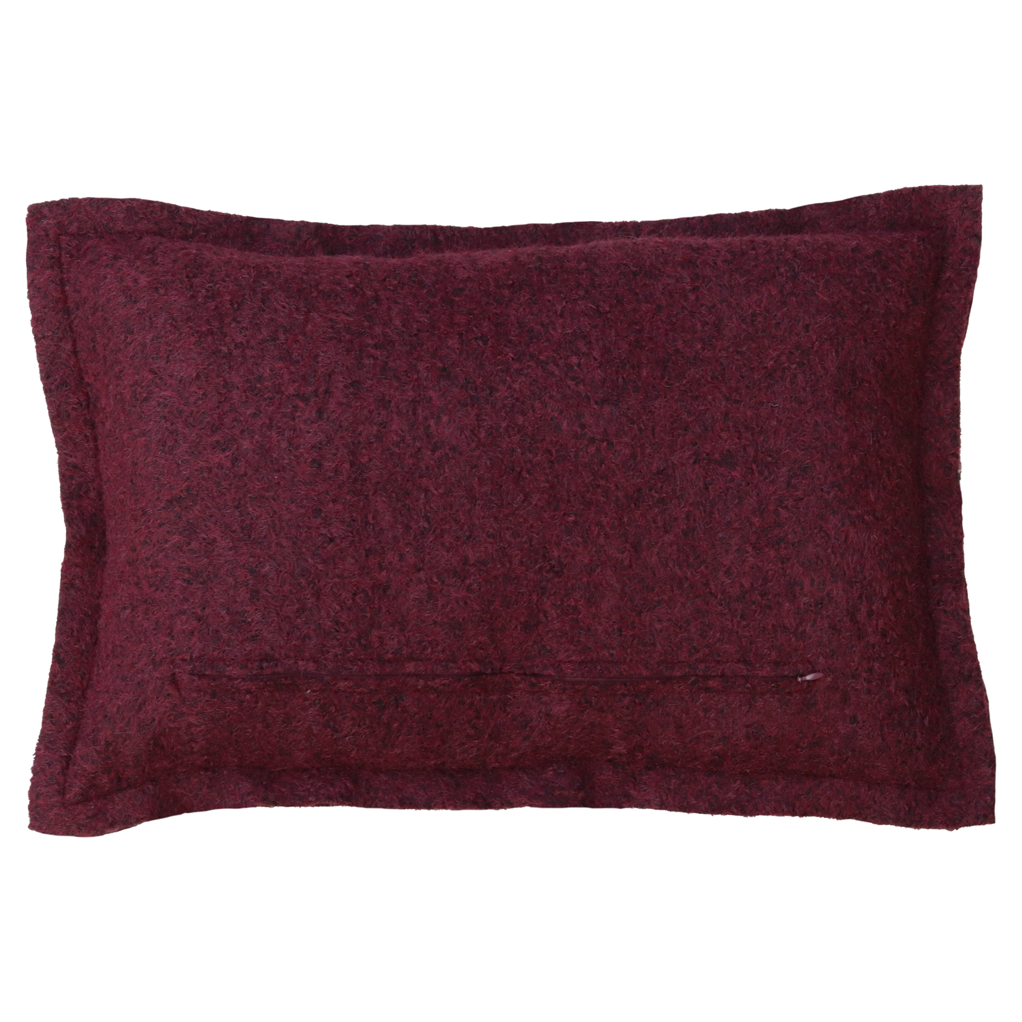 Kussen wol boucle bordeaux