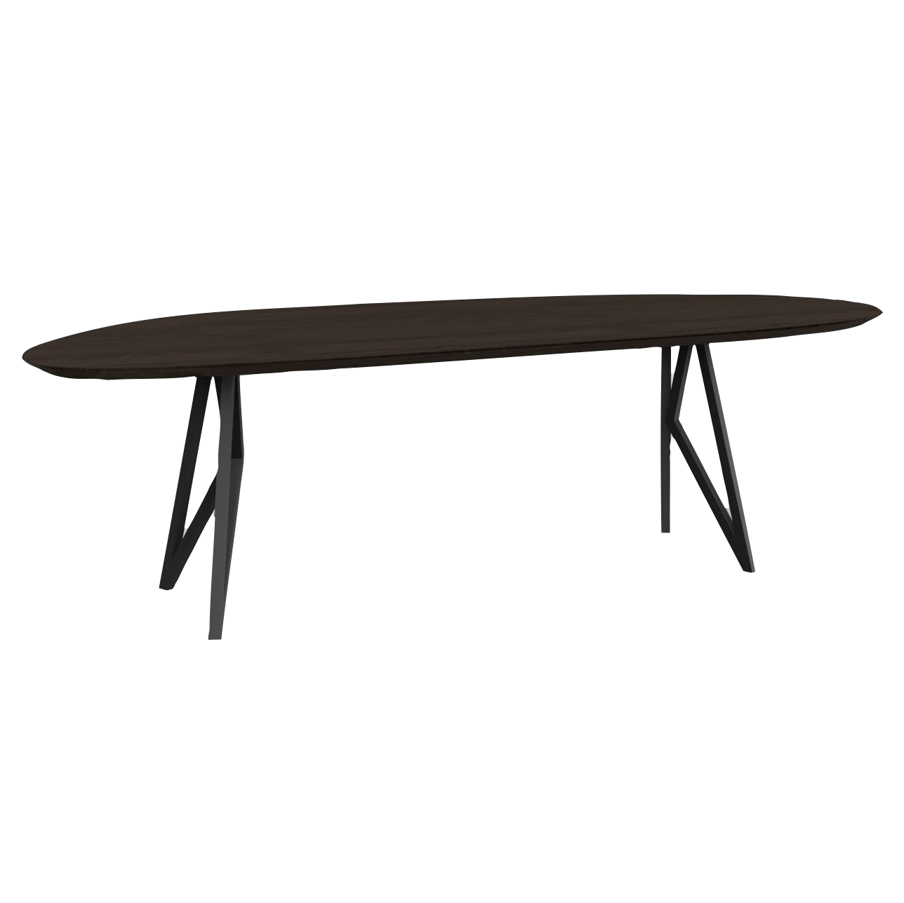 Studio HENK tafel Butterfly Blob - zwart frame, gerookte beits