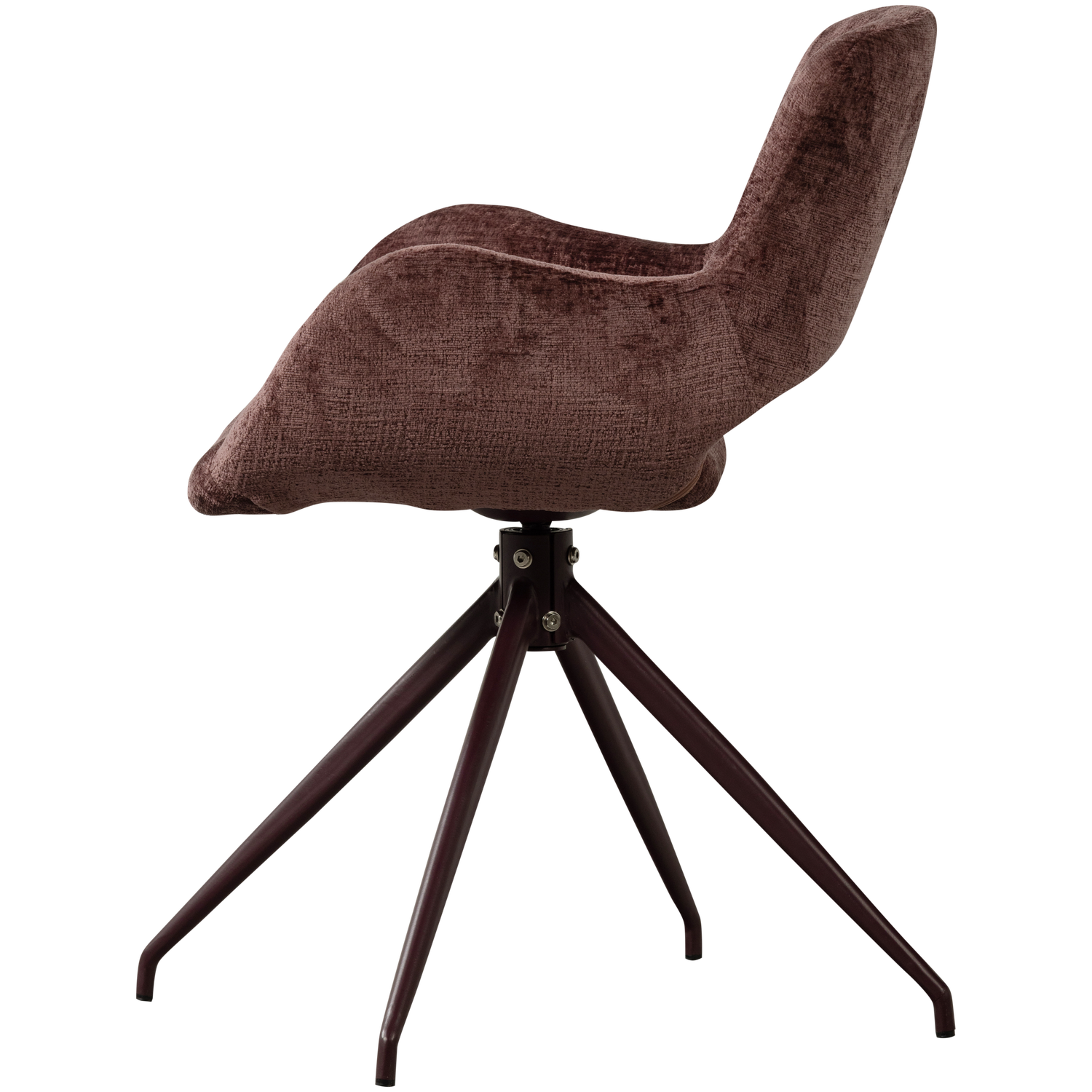 Eliva eetkamerstoel structure velvet paars - set van 2