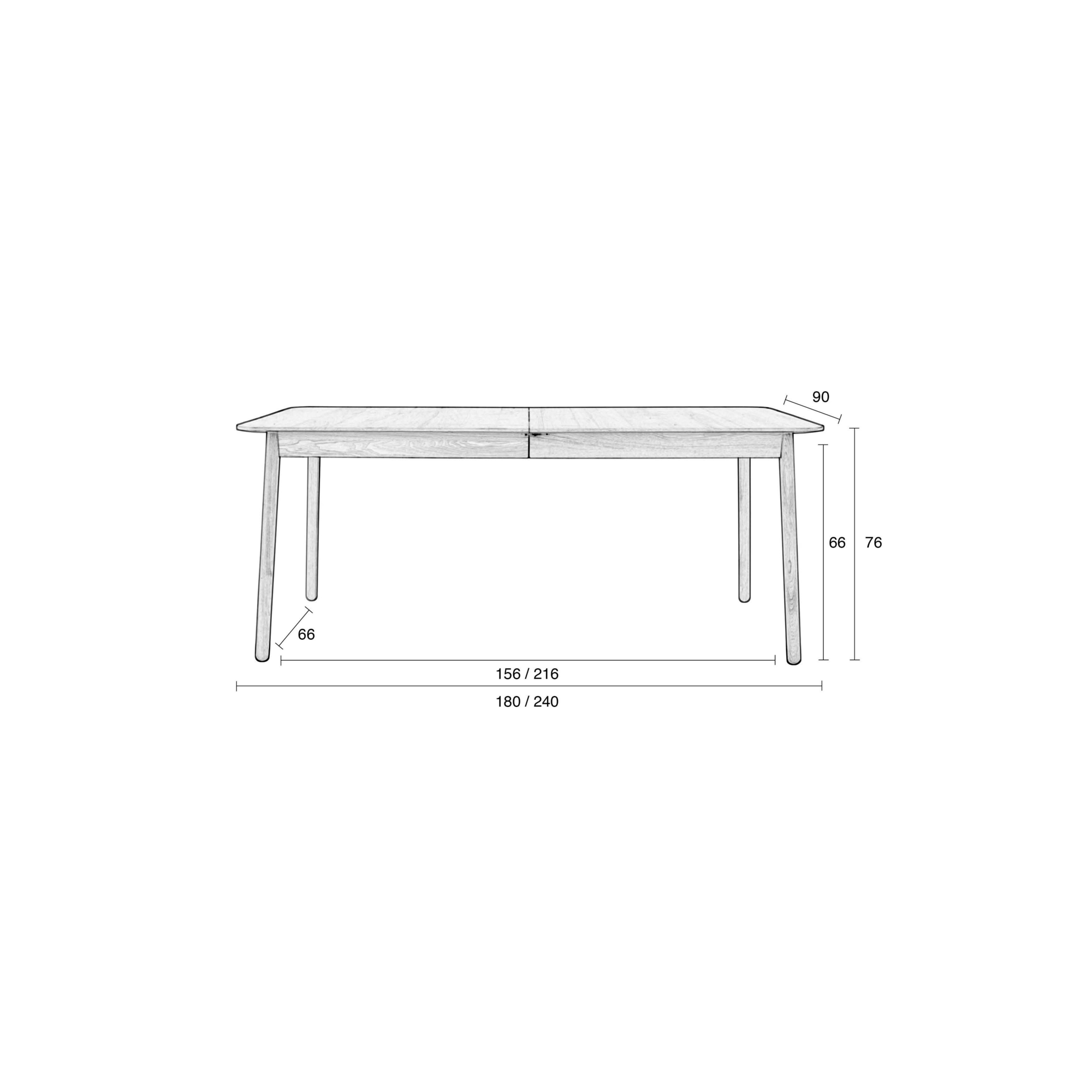Zuiver Glimps Tafel