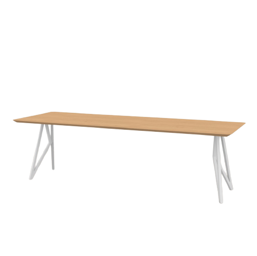 Studio HENK tafel Butterfly Rechthoekig - wit frame, hardwax light 3041