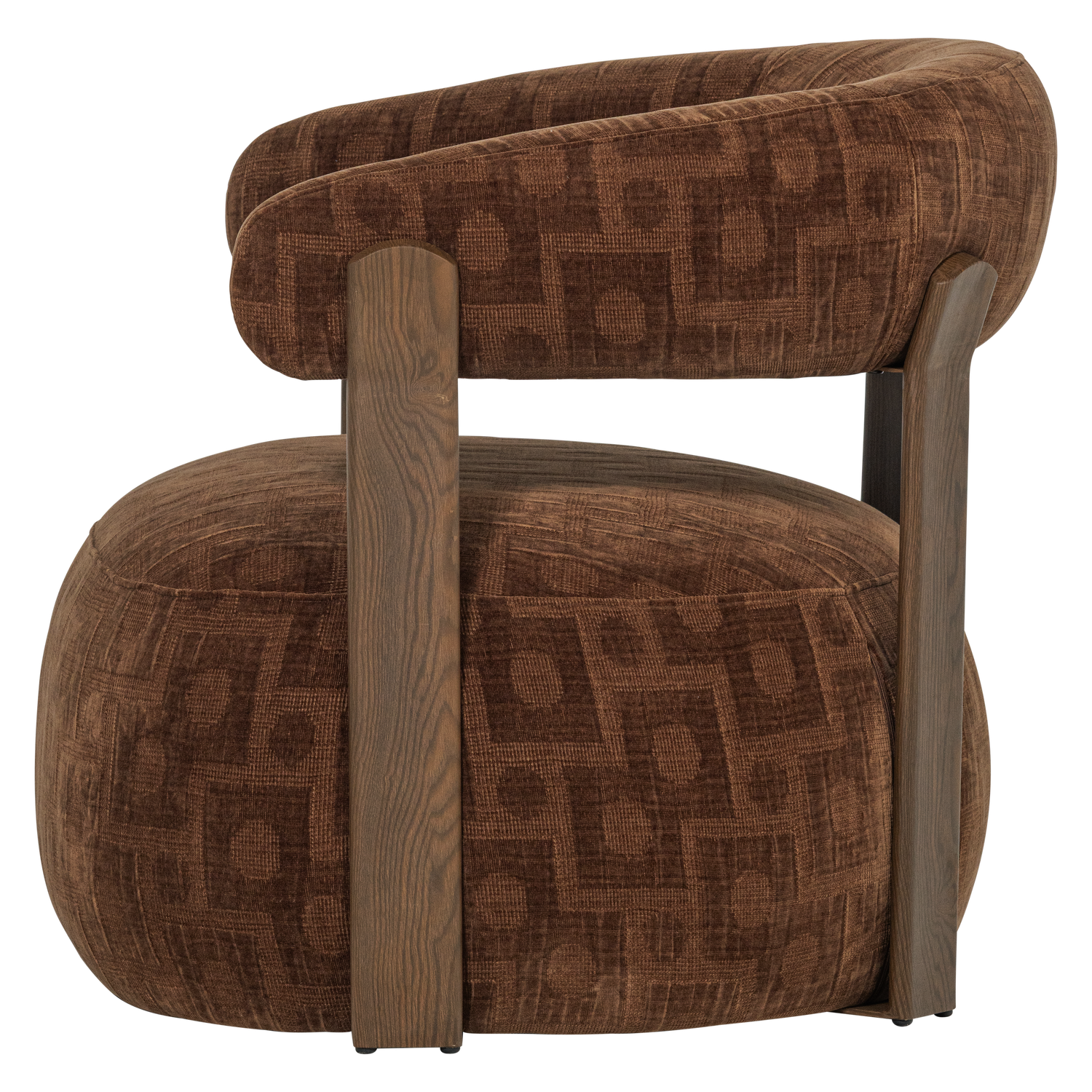 Foon fauteuil 3d structuurstof bruin [fsc]