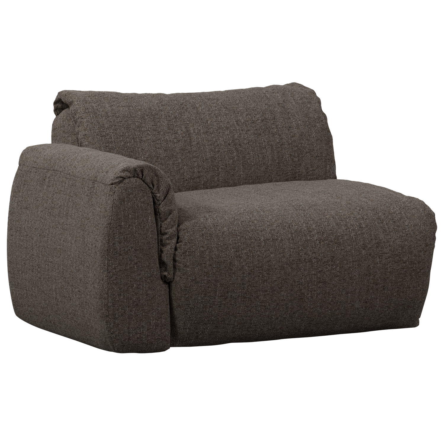 Baggy 1-zits element met arm links geweven chenille oudroze