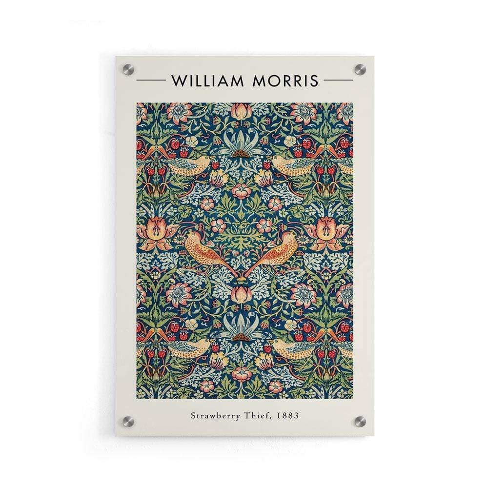 Walljar plexiglas schilderij - William Morris - Strawberry Thief
