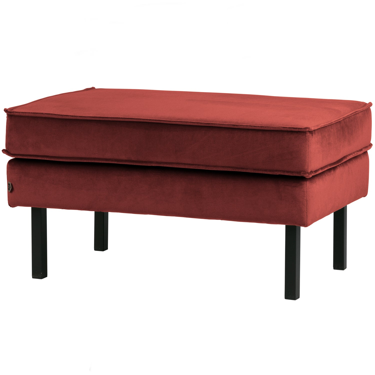 Rodeo hocker op poten velvet kastanjebruin