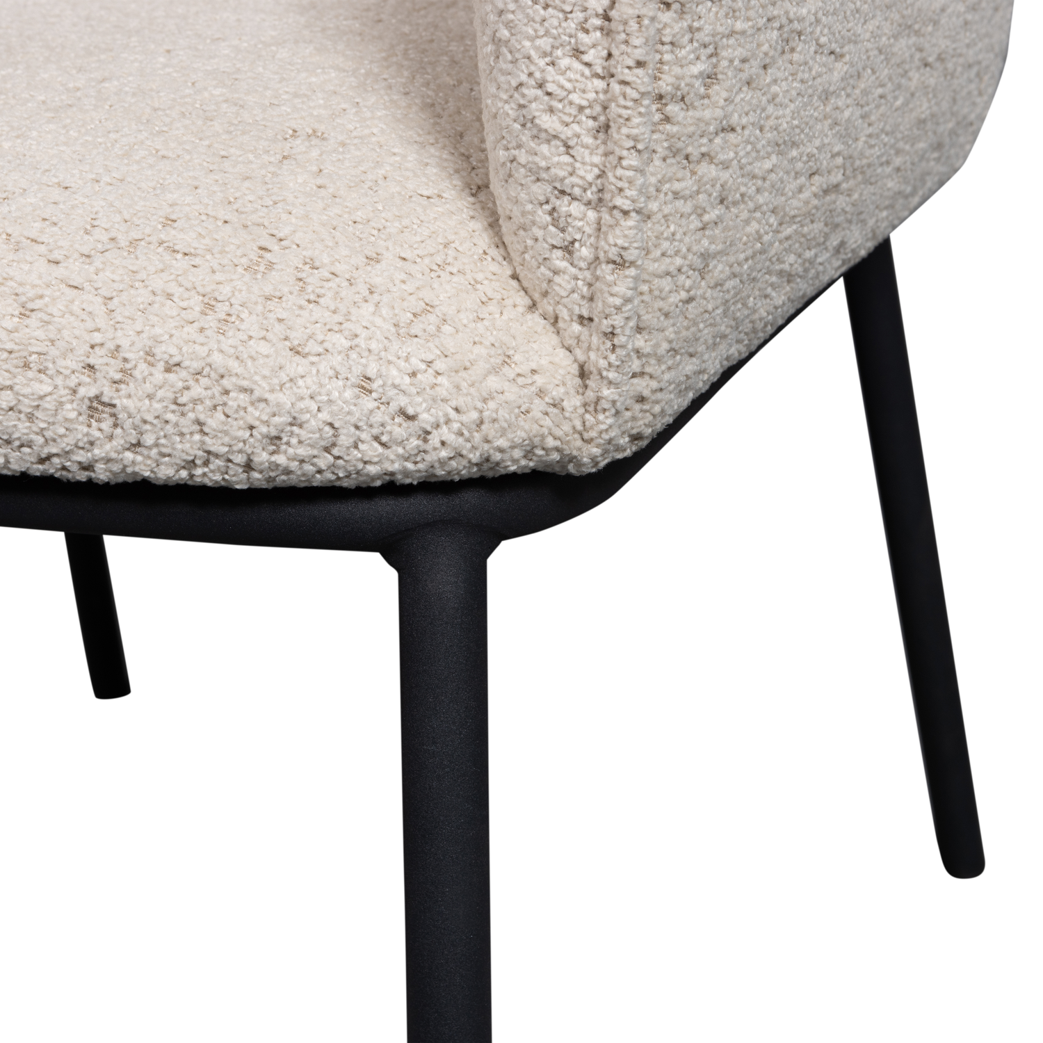Leon eetkamerstoel boucle naturel melange