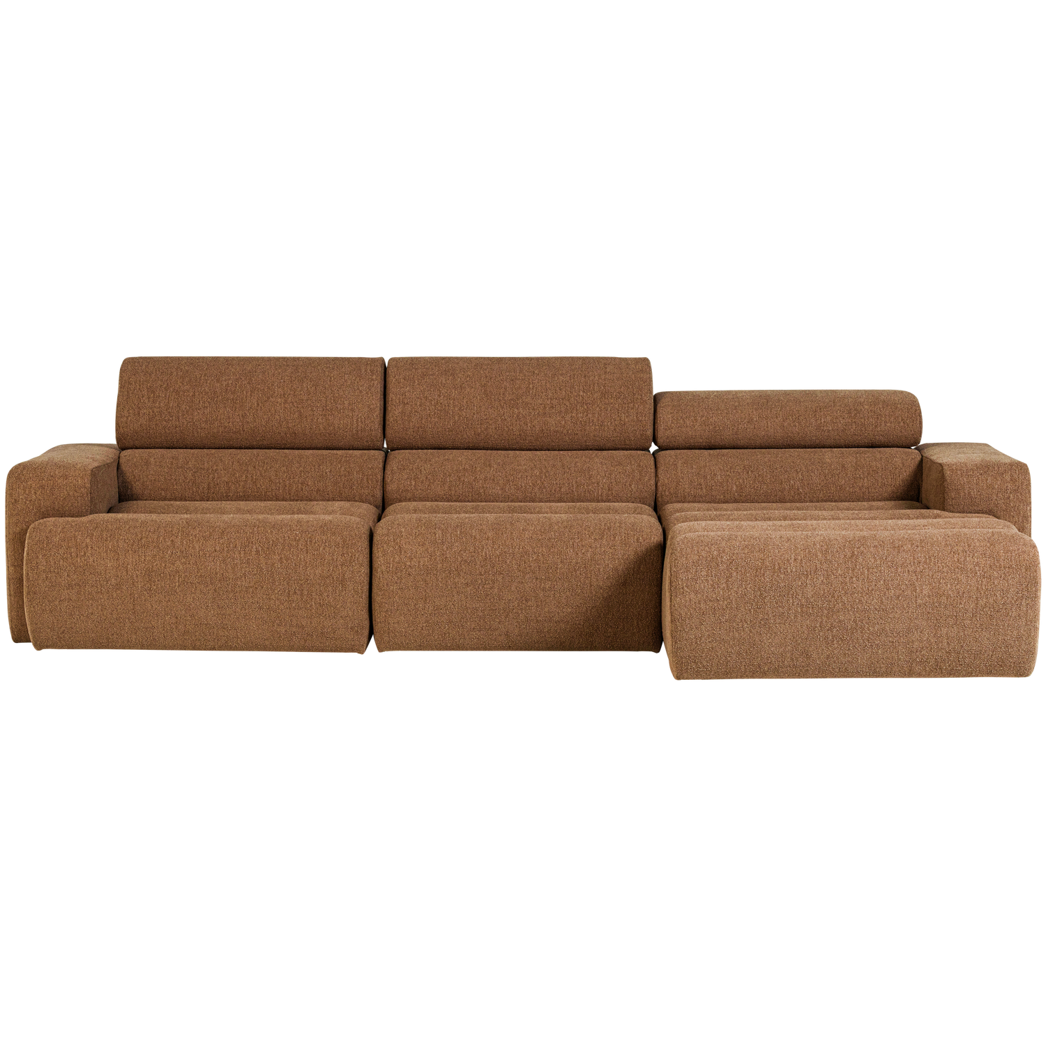 Novi chaise longue bank rechts donkerbruin melange