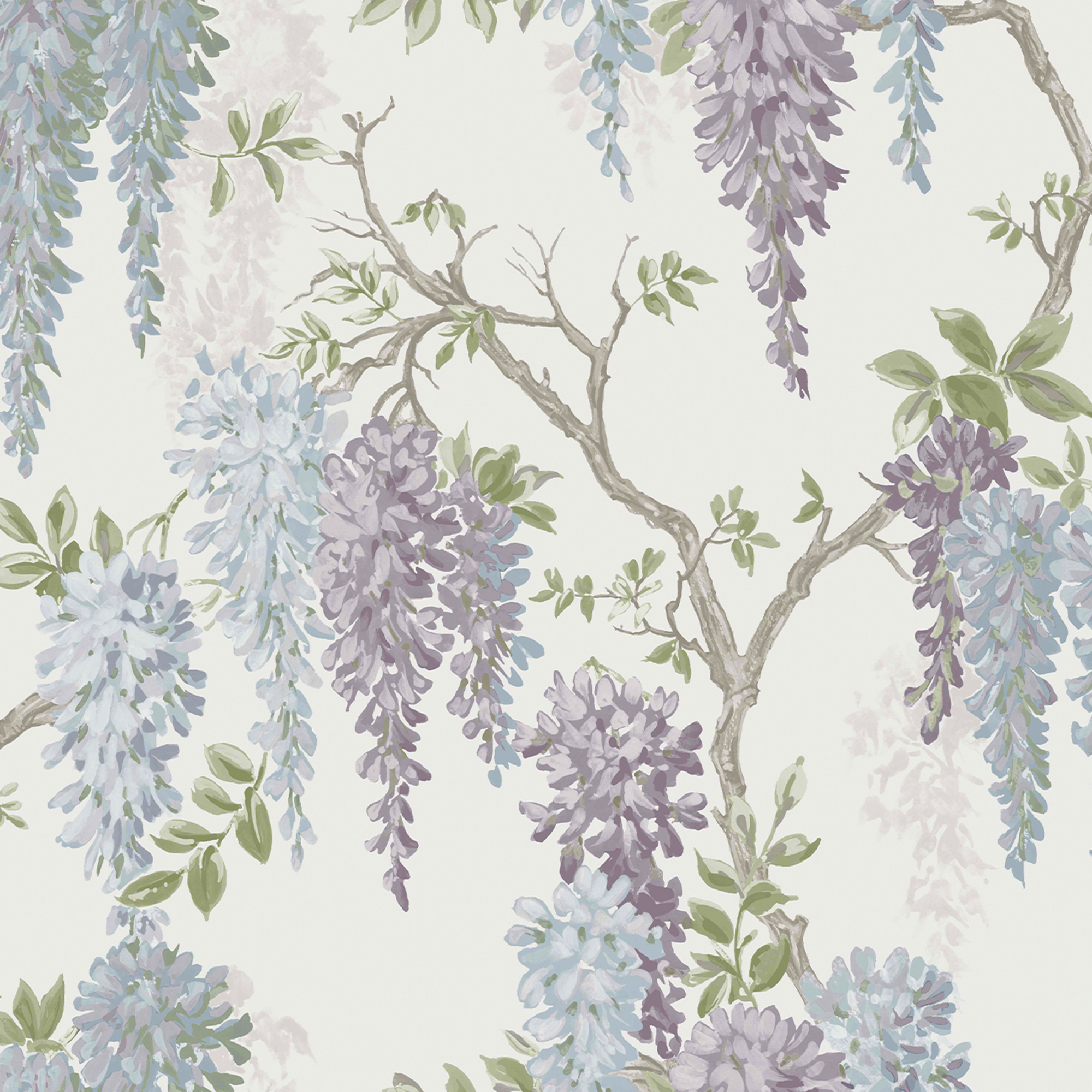 vliesbehang laura ashley wisteria garden pale iris