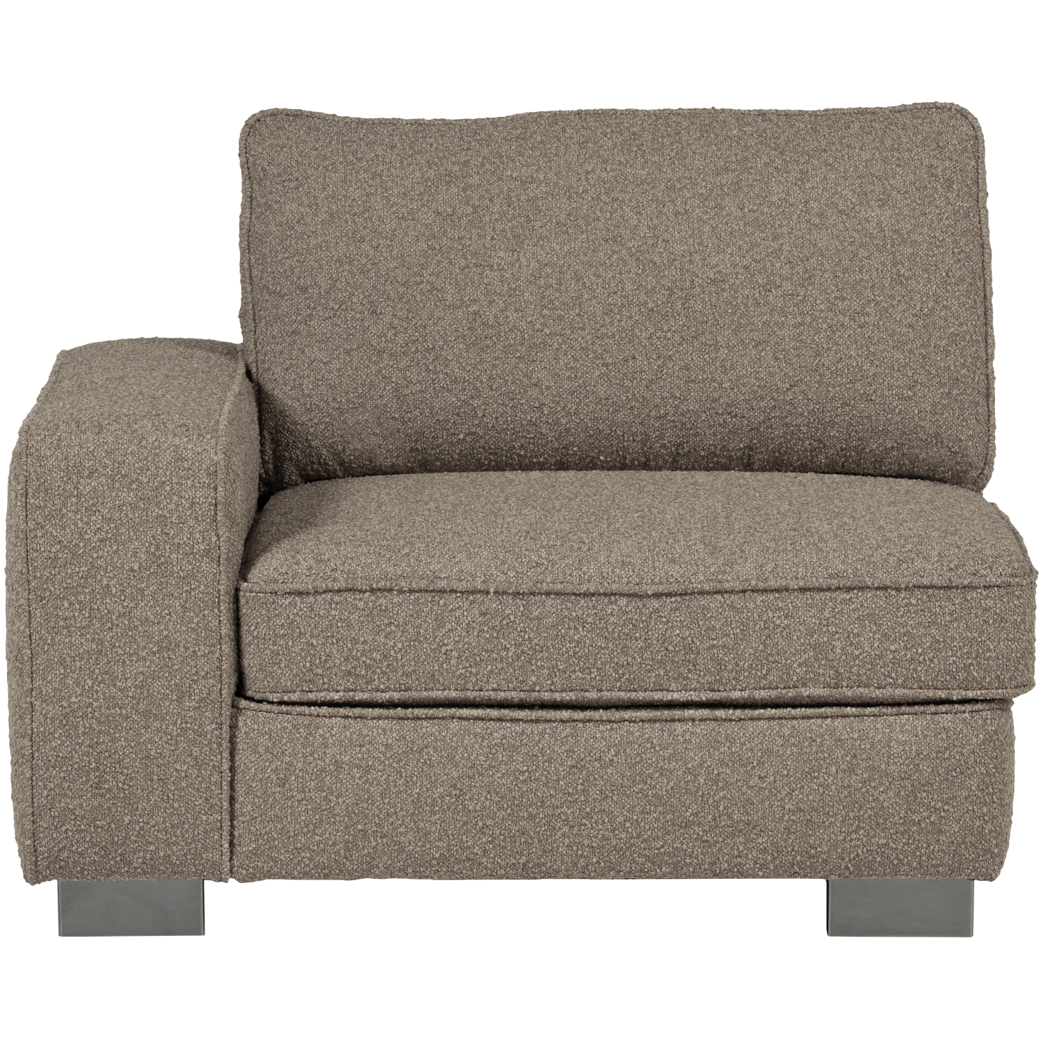 Lazy 1-zits element met arm links boucle antraciet