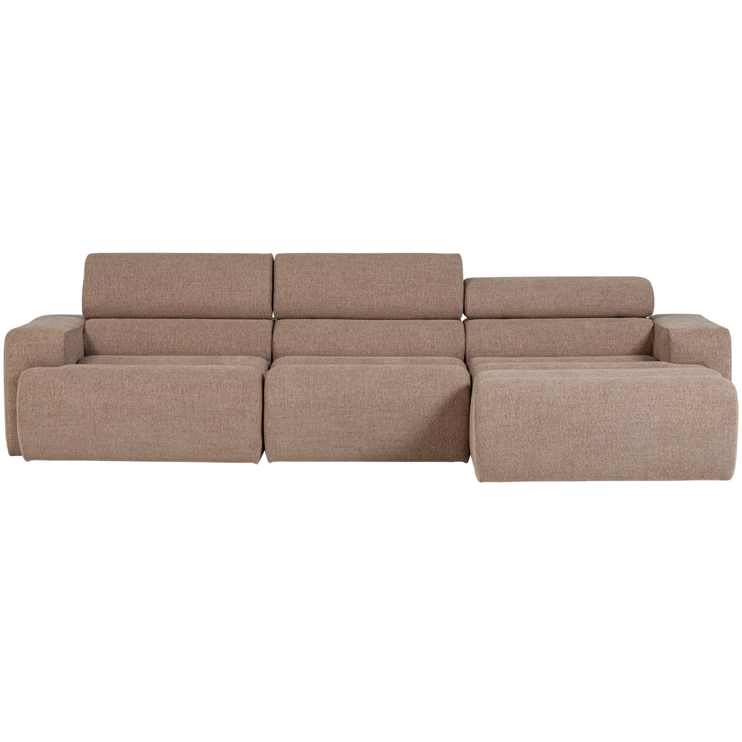 Novi chaise longue bank rechts donkerbruin melange