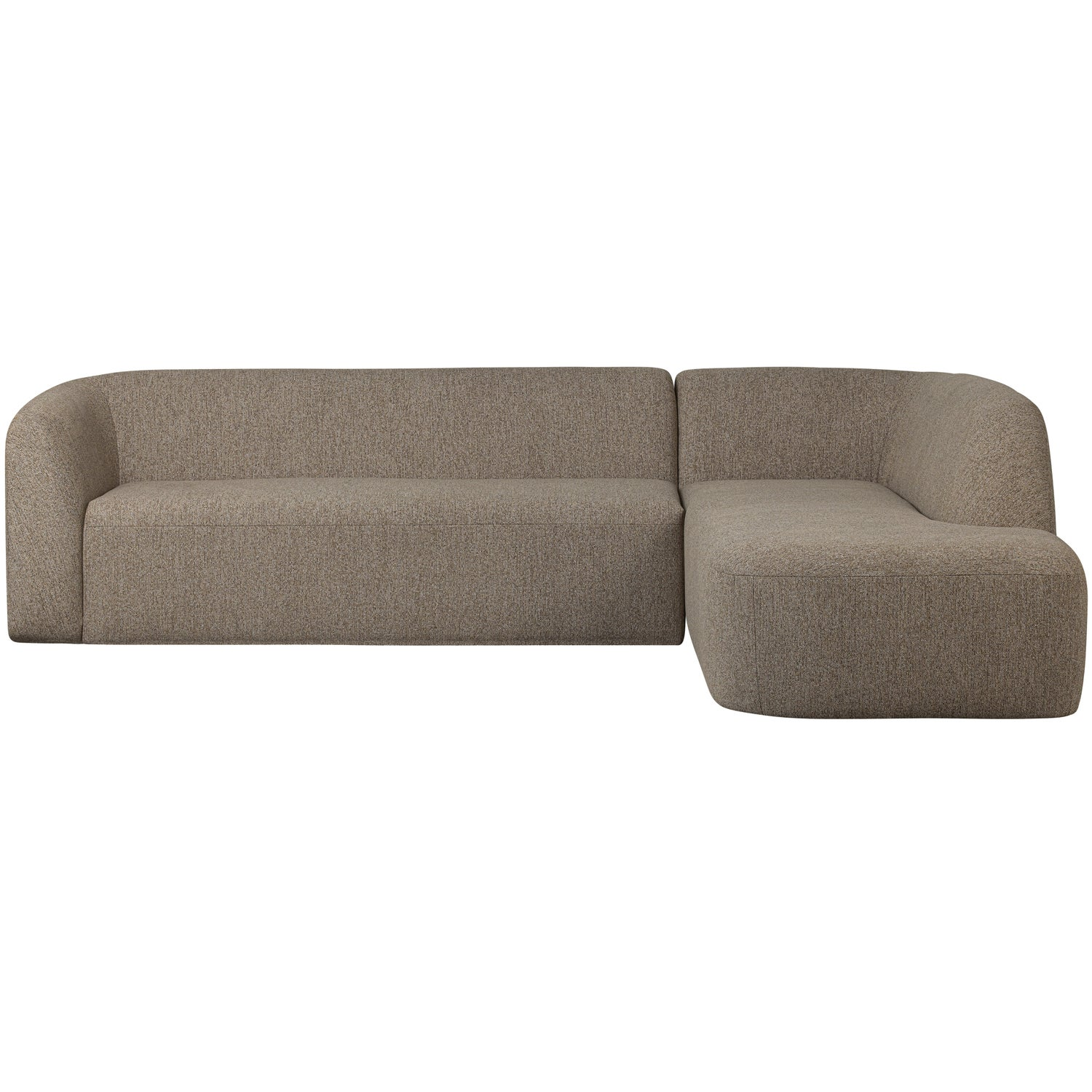 Sloping hoekbank rechts grijs melange