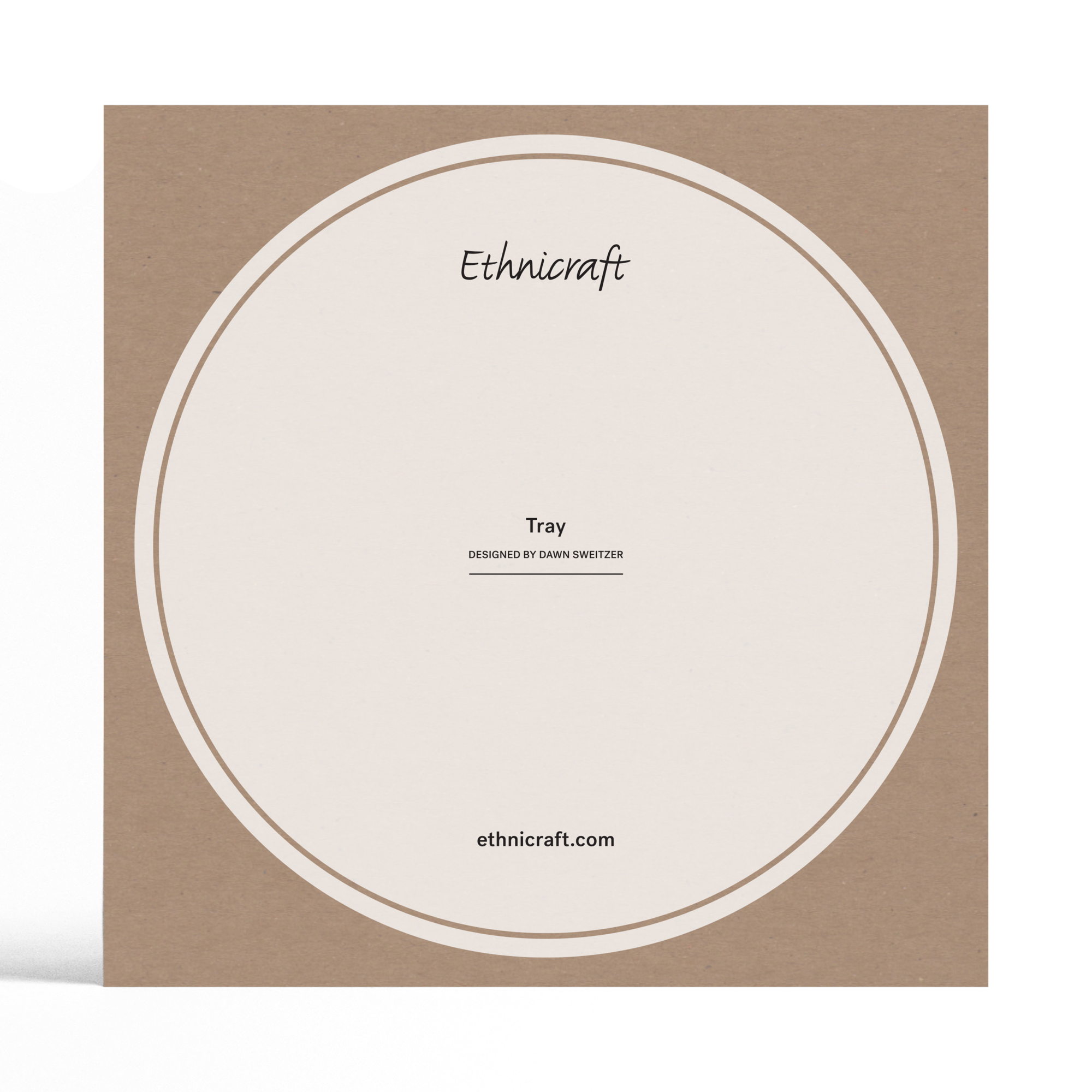 Second Nature glazen dienblad rond  - auburn