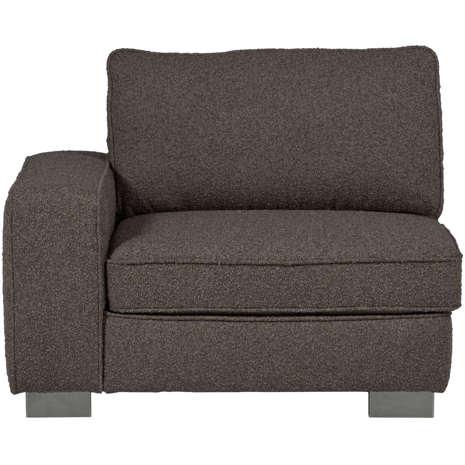 Lazy 1-zits element met arm links boucle antraciet