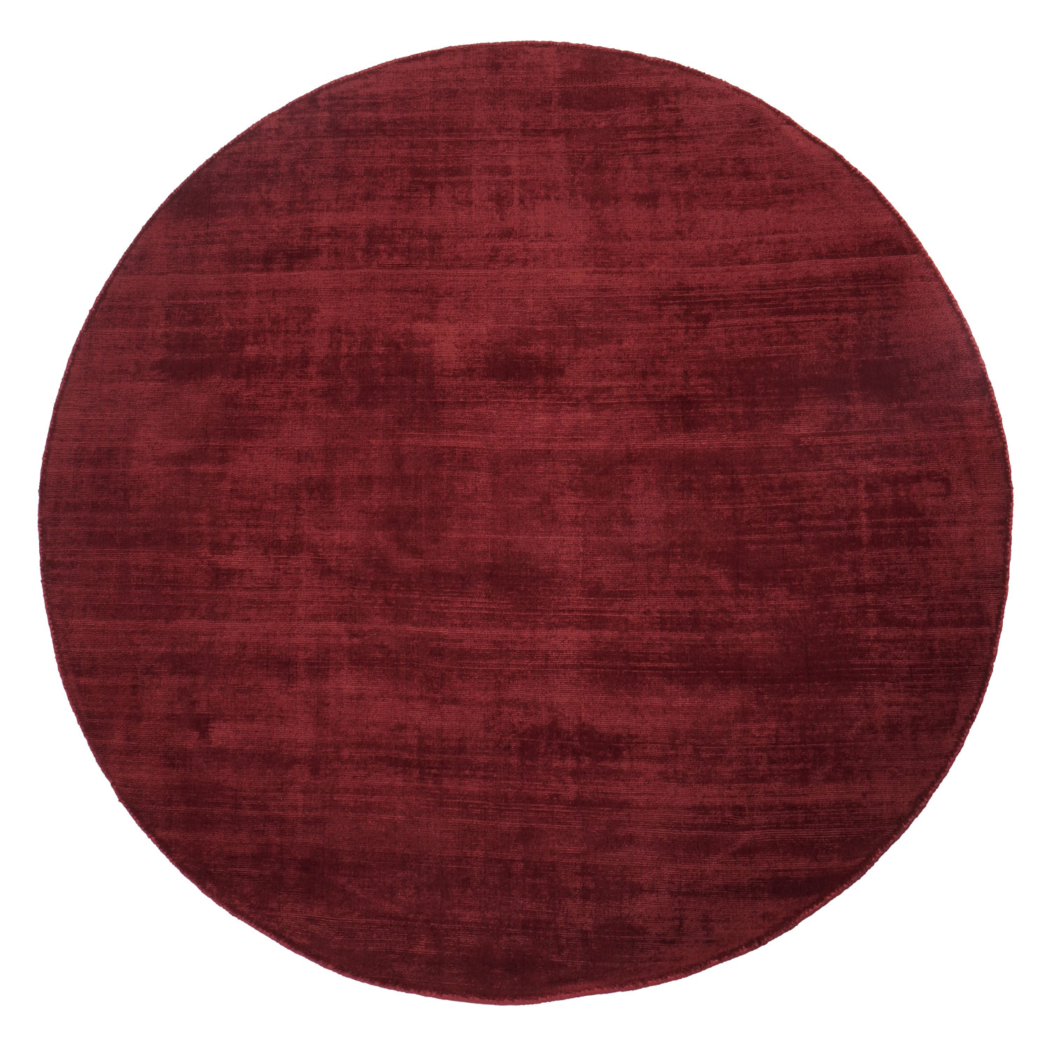 Vloerkleed Cos - Viscose Bordeaux Rond