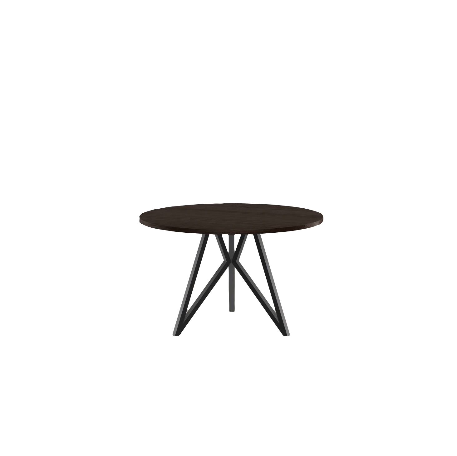Studio HENK tafel Butterfly Rond Tripod - zwart frame, gerookte beits
