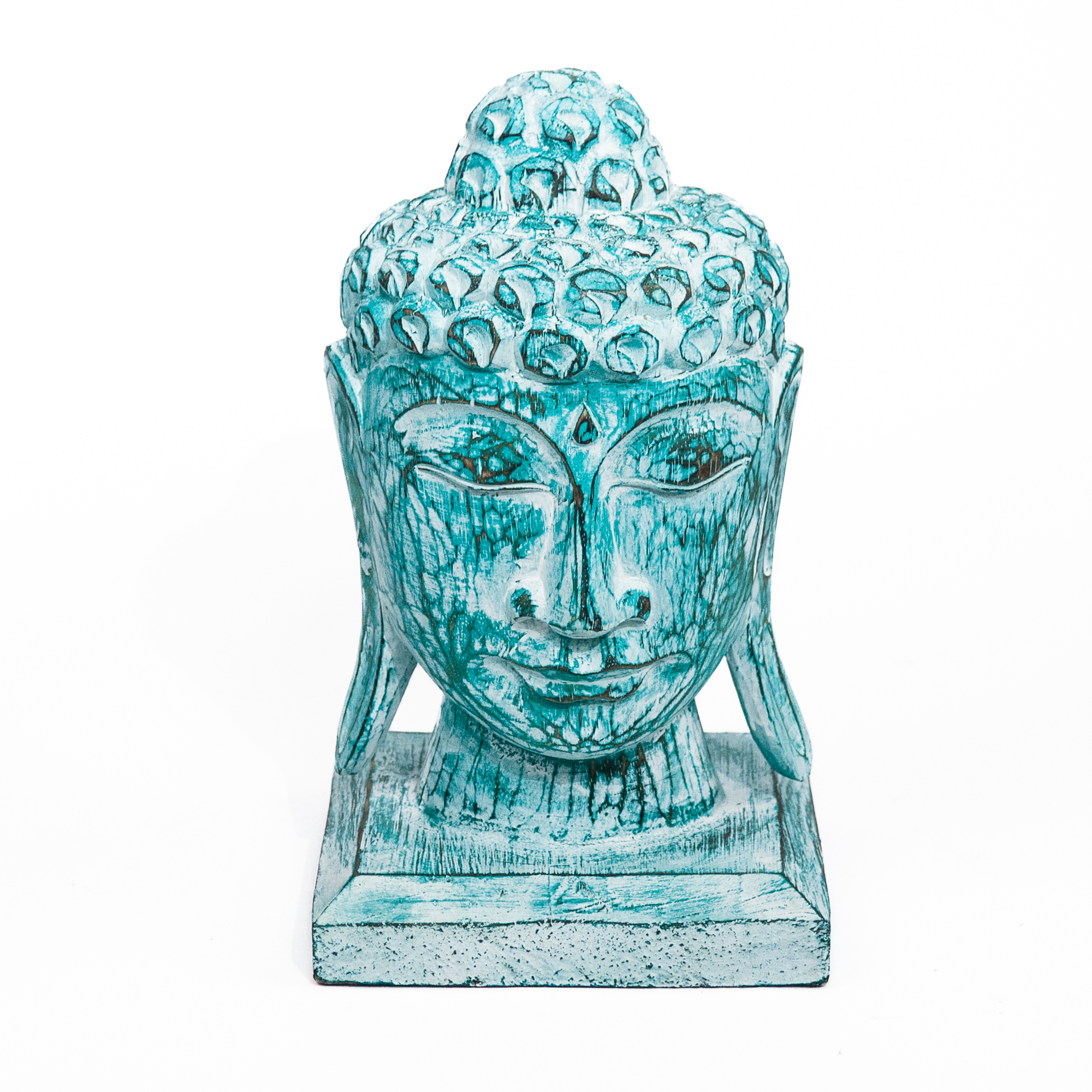 Houten beeld Buddha hoofd
