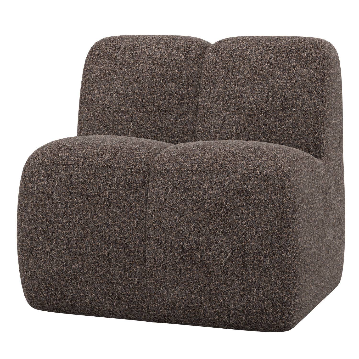 Mojo eetbank 84 cm met rugleuning wollig bruin