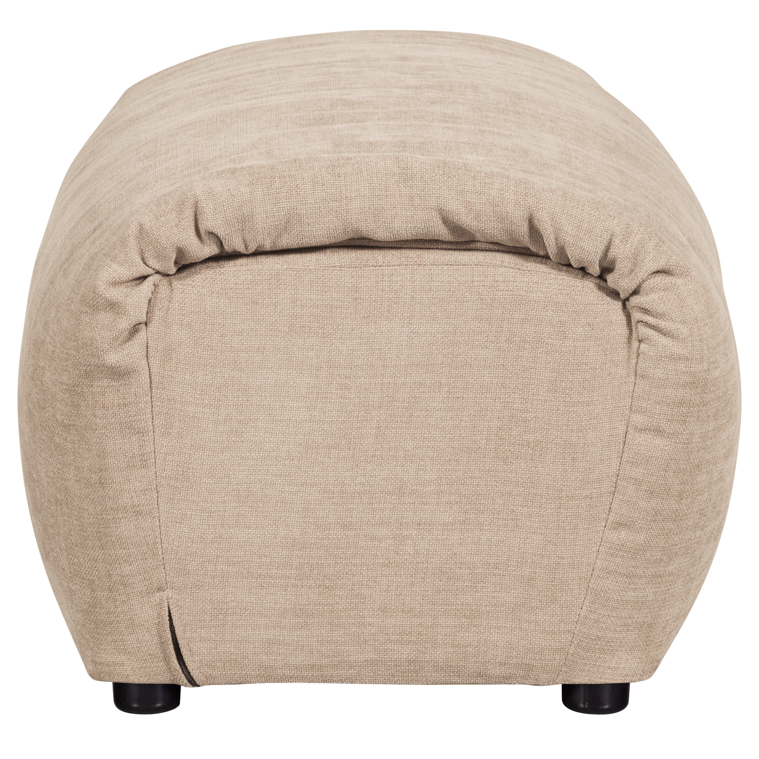 Baggy hocker geweven stof naturel melange