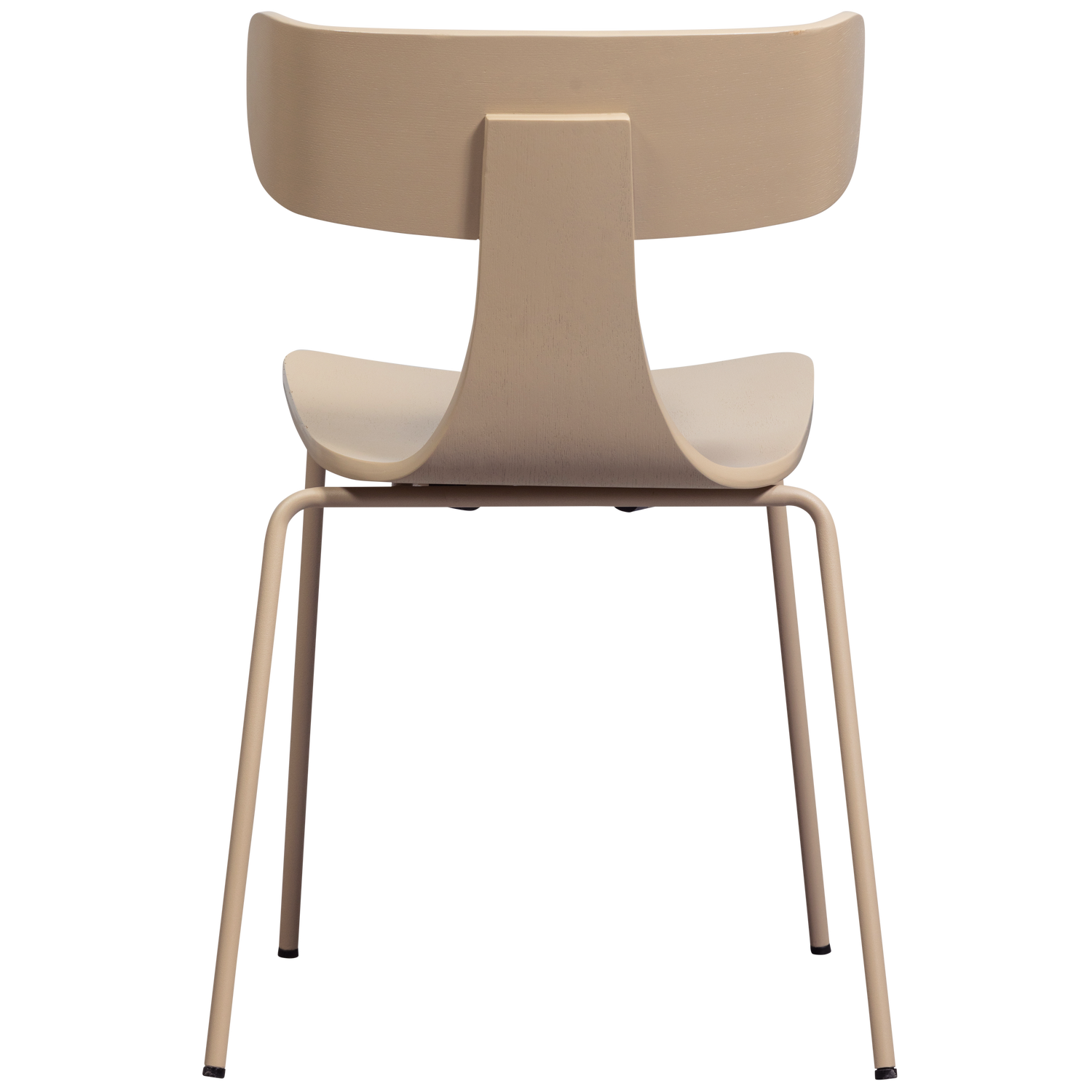 Form houten stoel met metalen poot naturel