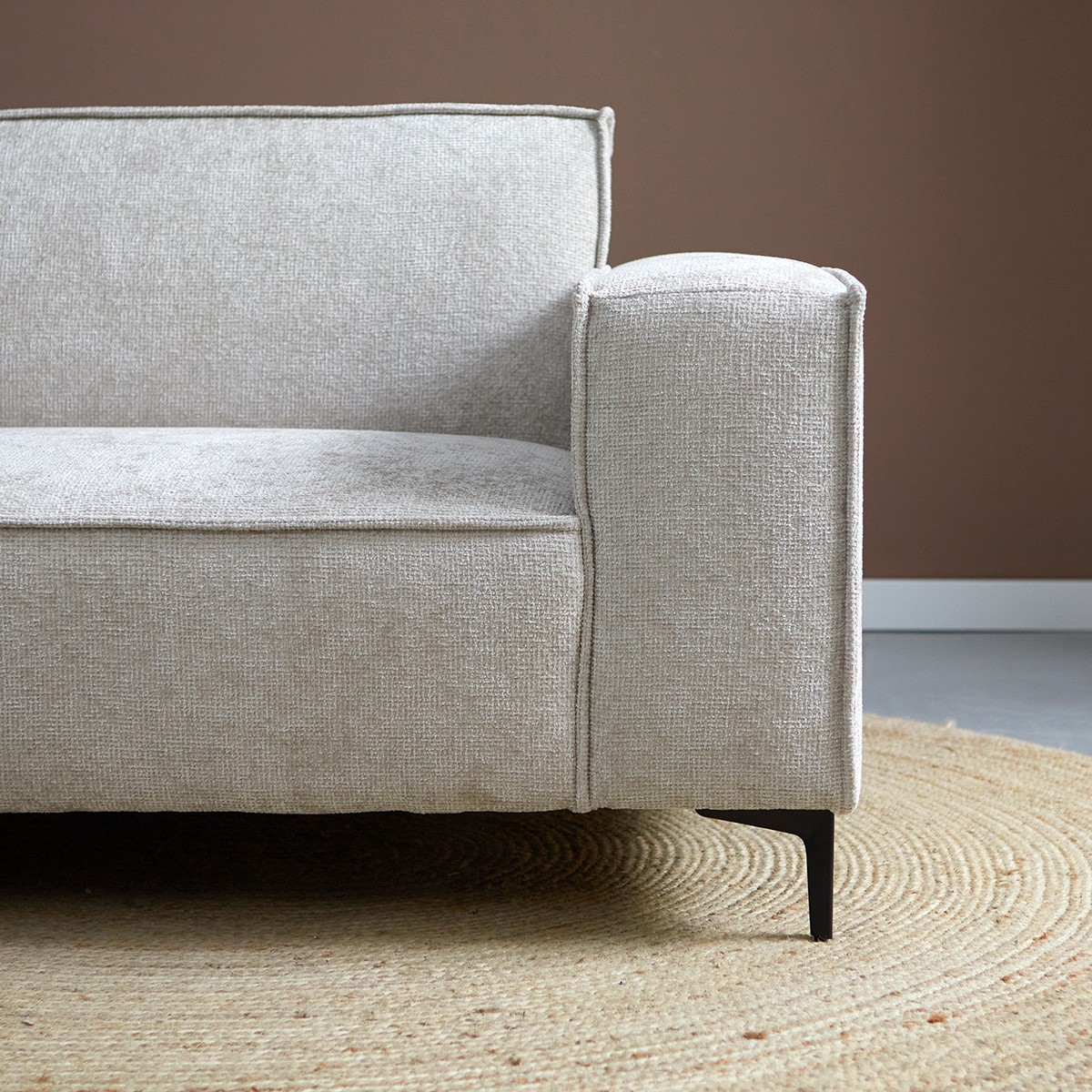 Hoekbank Valora Beige Ottoman