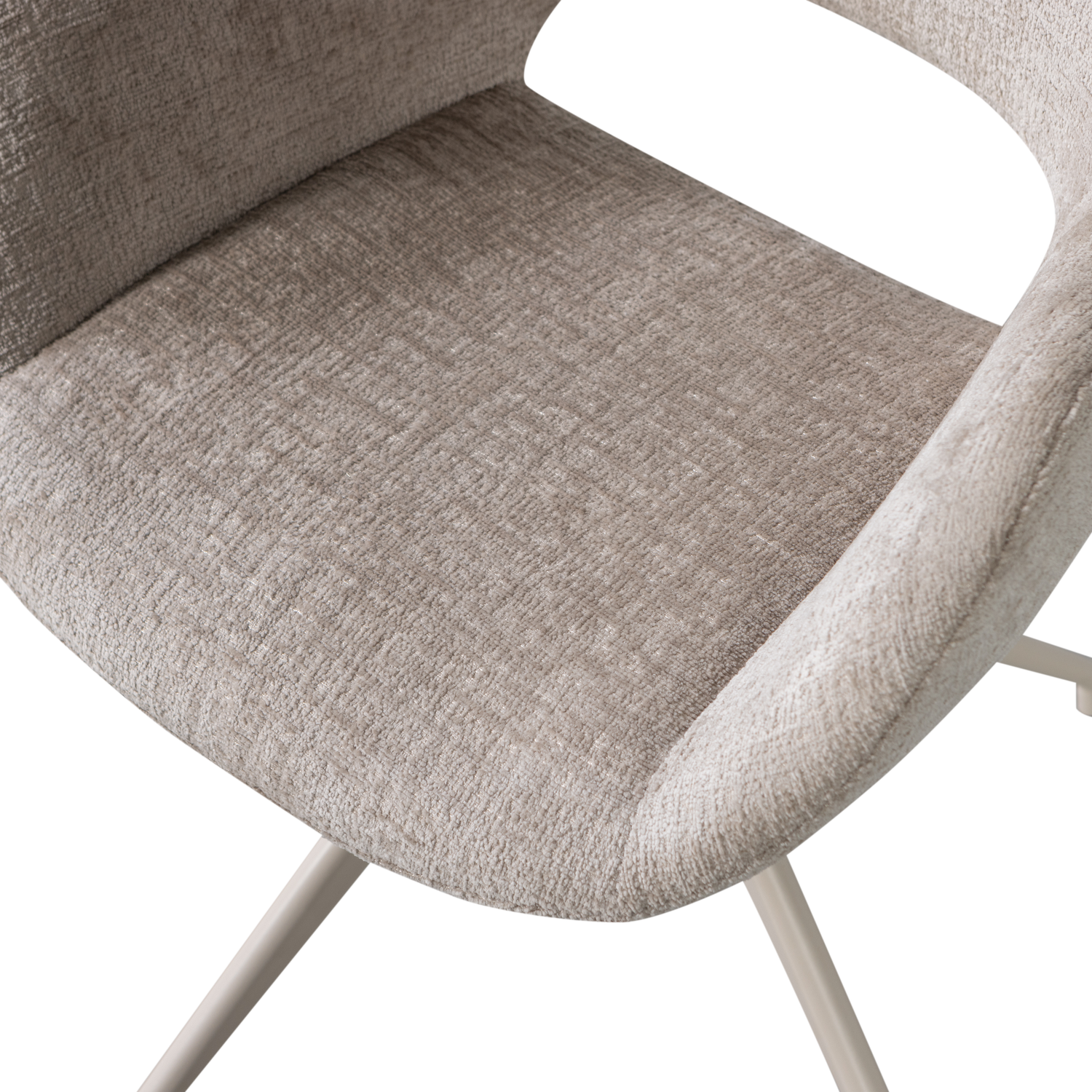 Eliva eetkamerstoel structure velvet paars - set van 2