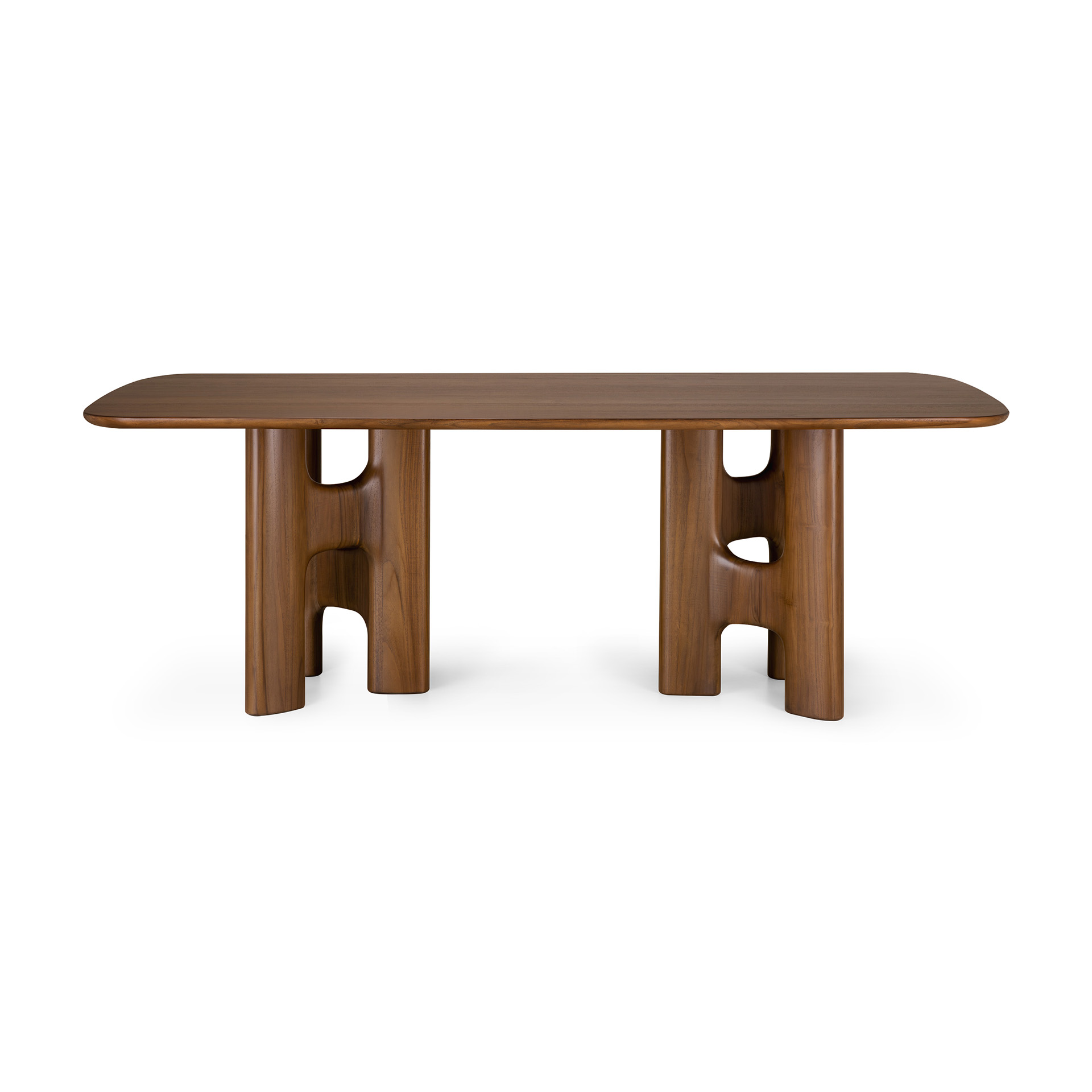 Eettafel Flow teak wild brown
