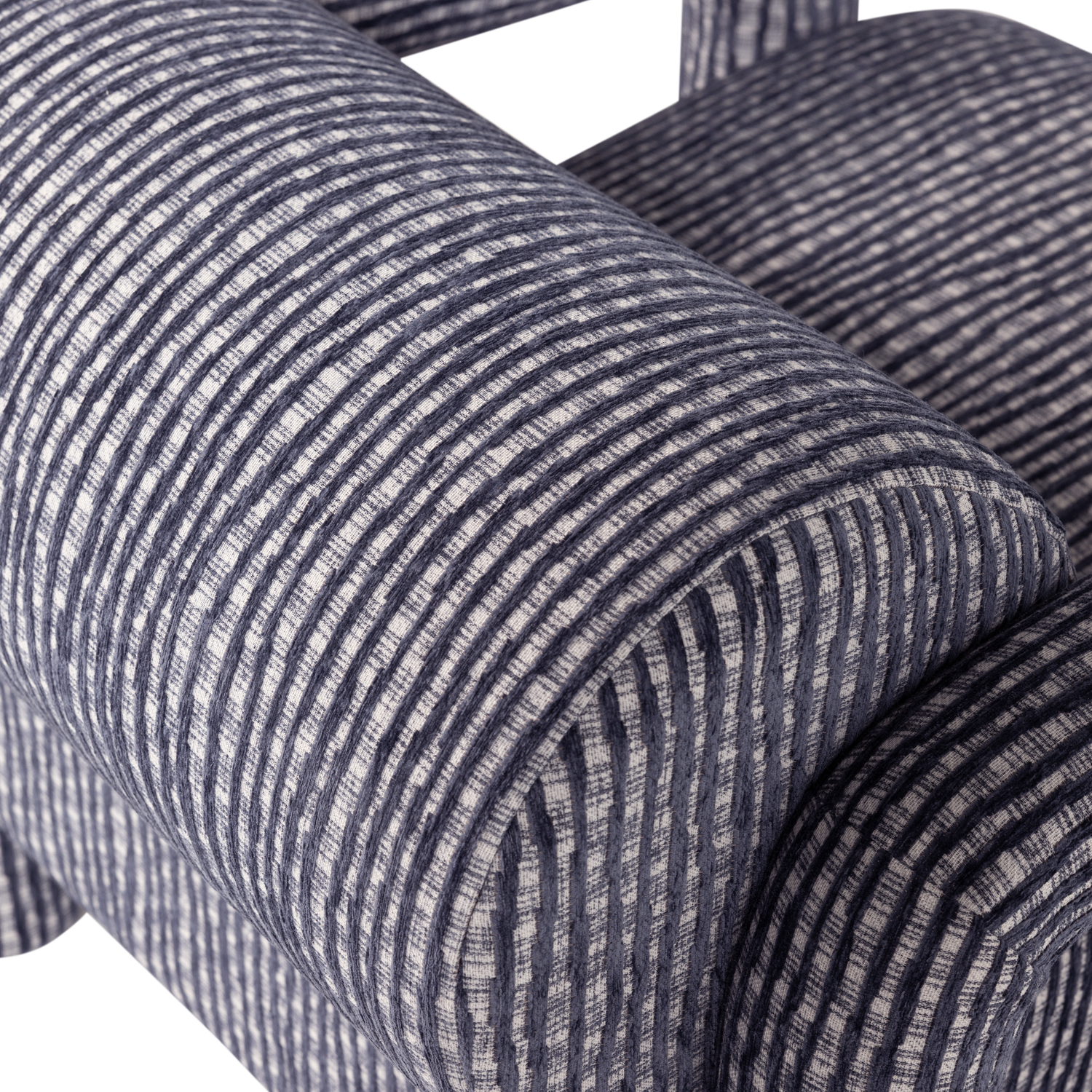 Lenny fauteuil met dessin grijsblauw