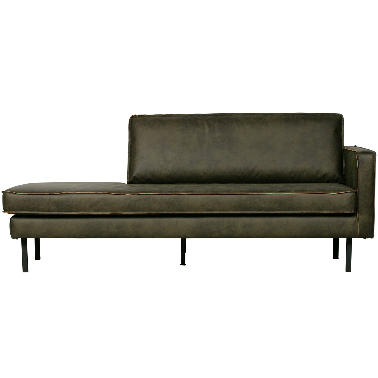 Rodeo daybed rechts ribstof bruin