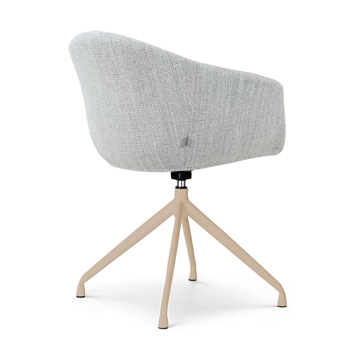 Draaibare eetkamerstoel Nola-Otis met armleuningen - beige onderstel