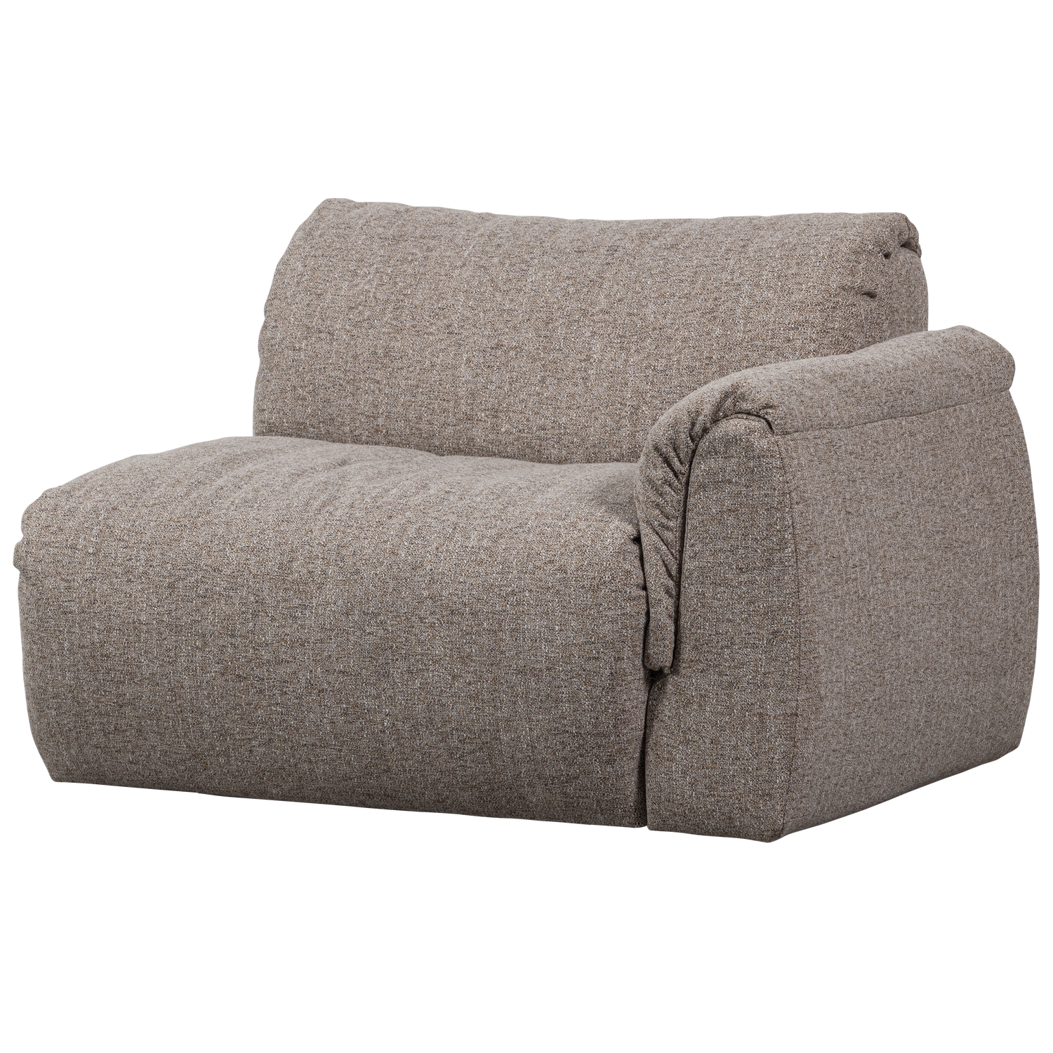 Baggy 1-zits element met arm rechts geweven chenille bruin