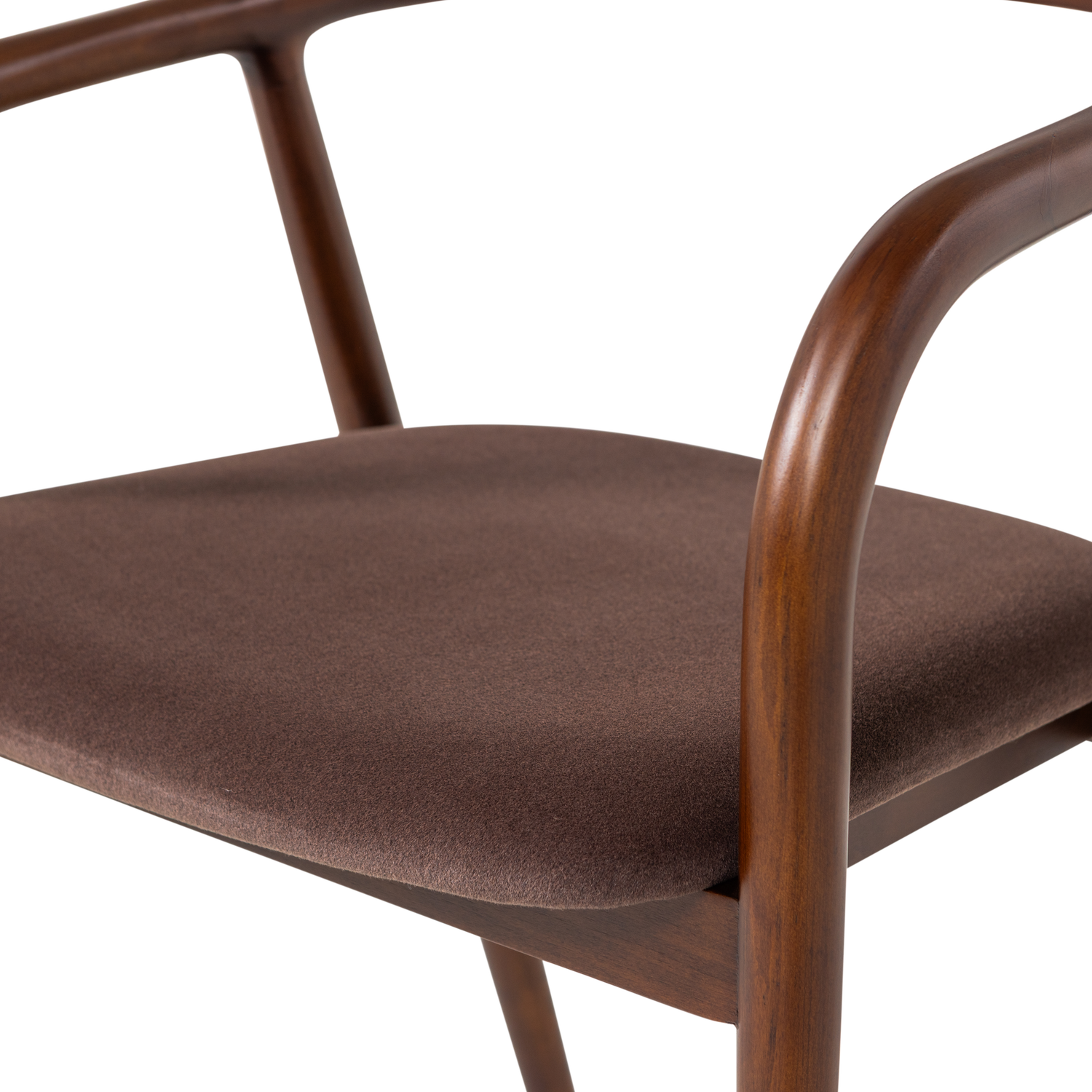 Bran eetkamerstoel beukenhout velvet bruin [fsc]