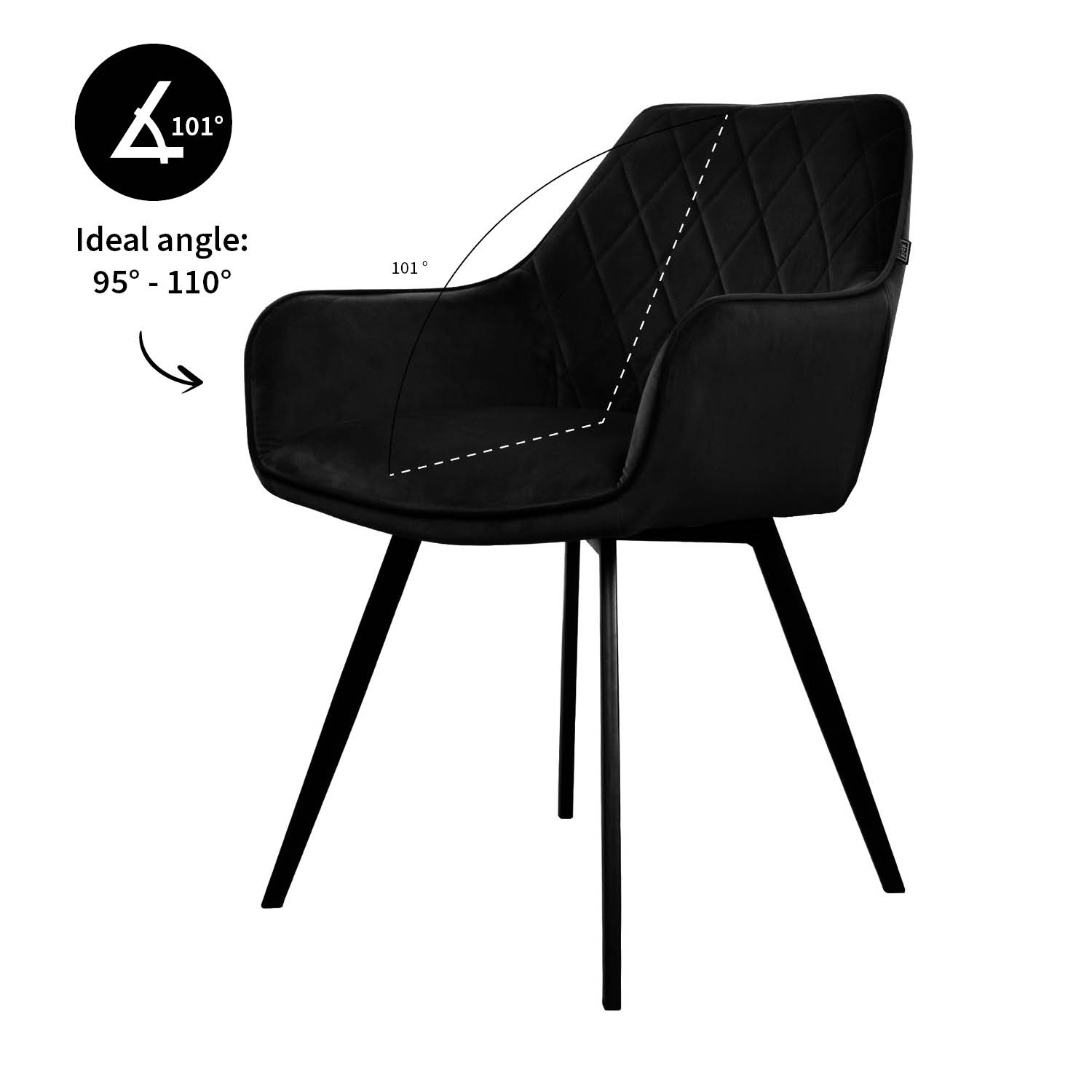 Kick eetkamerstoel Karl velvet