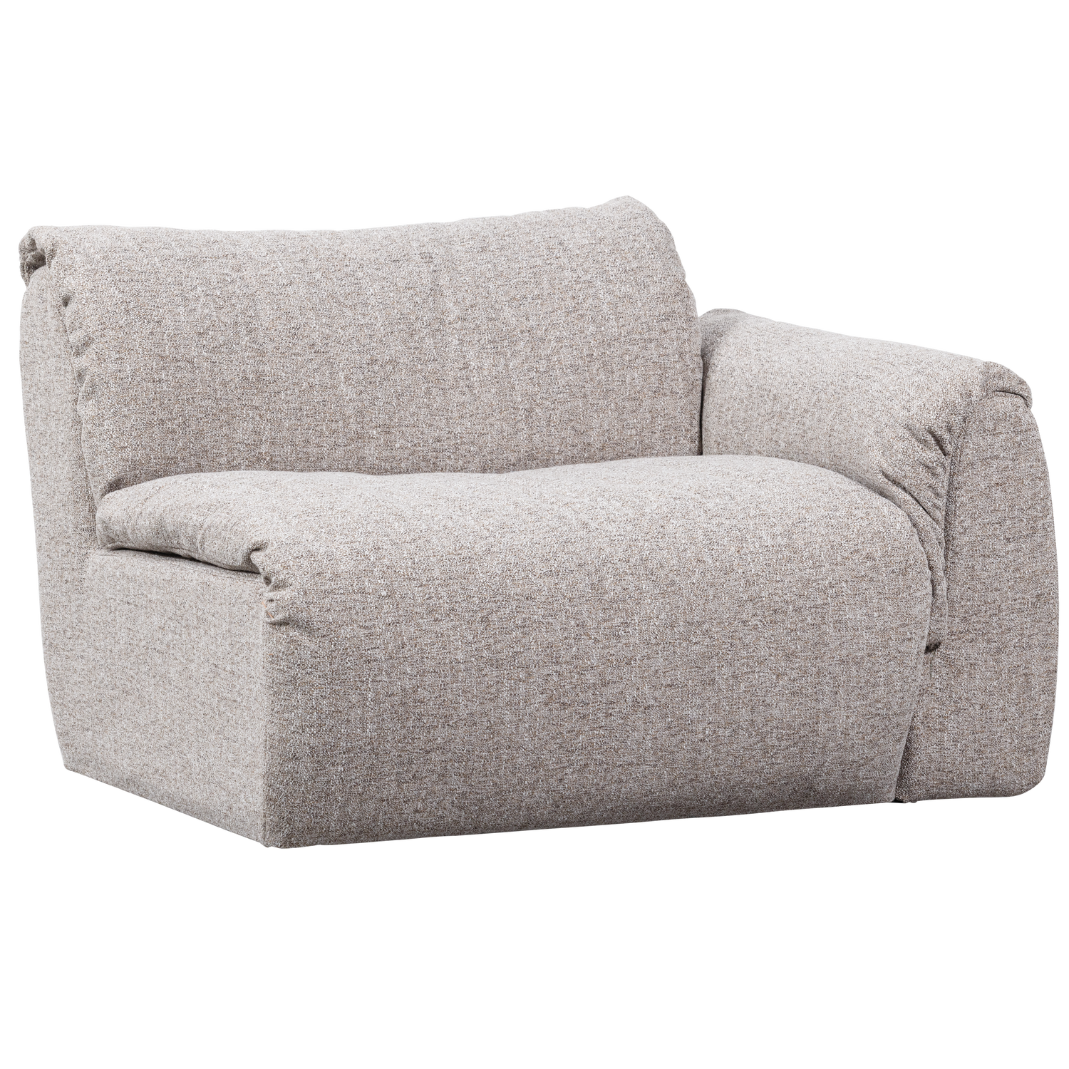 Baggy 1-zits element met arm rechts geweven chenille bruin