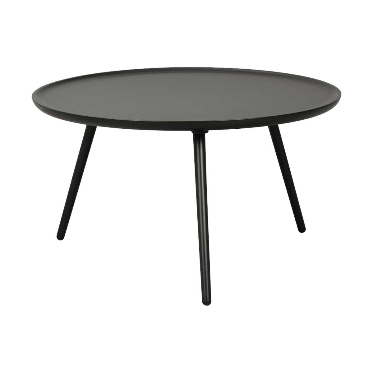 Daisy ronde houten salontafel zwart - Ø80 cm