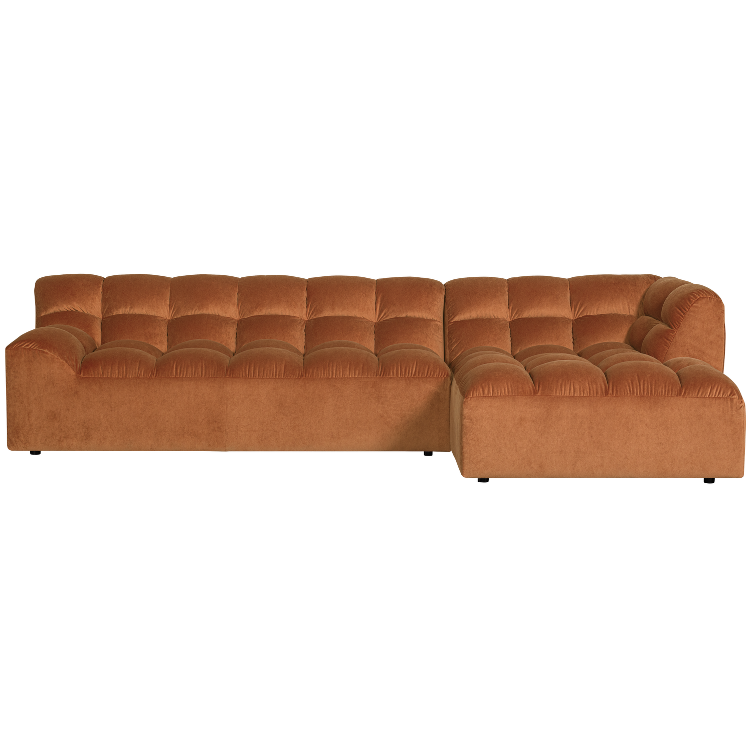 Allure chaise longue rechts geweven stof naturel melange