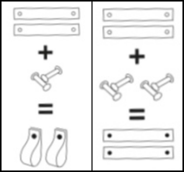Leren handgrepen set van 2 - maat L