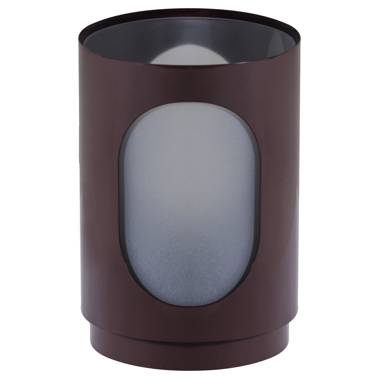 Tavo windlichten metaal/glas bruin - set van 2