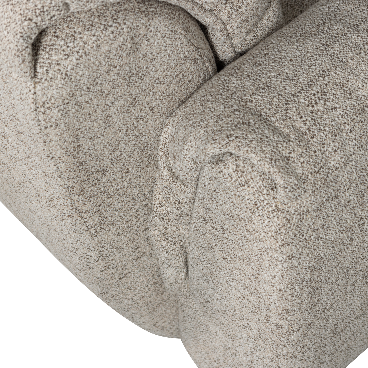 Baggy draaifauteuil geweven stof warmgrijs melange